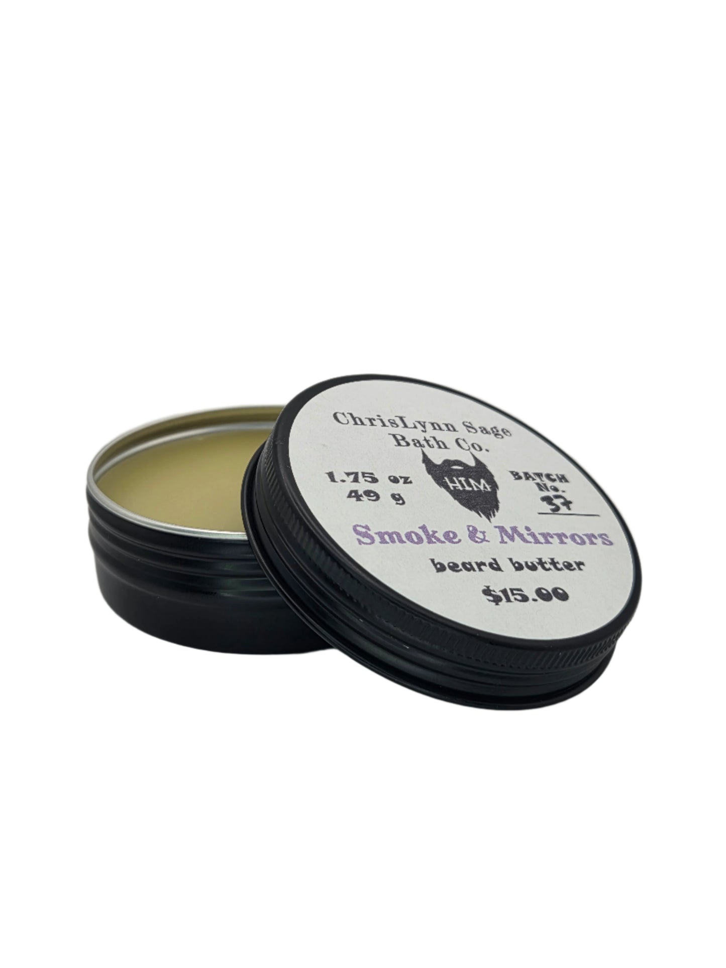 Smoke & Mirrors - HIM beard butter - Bergamot + Clove + Labdanum + Leather + Sweet Tobacco