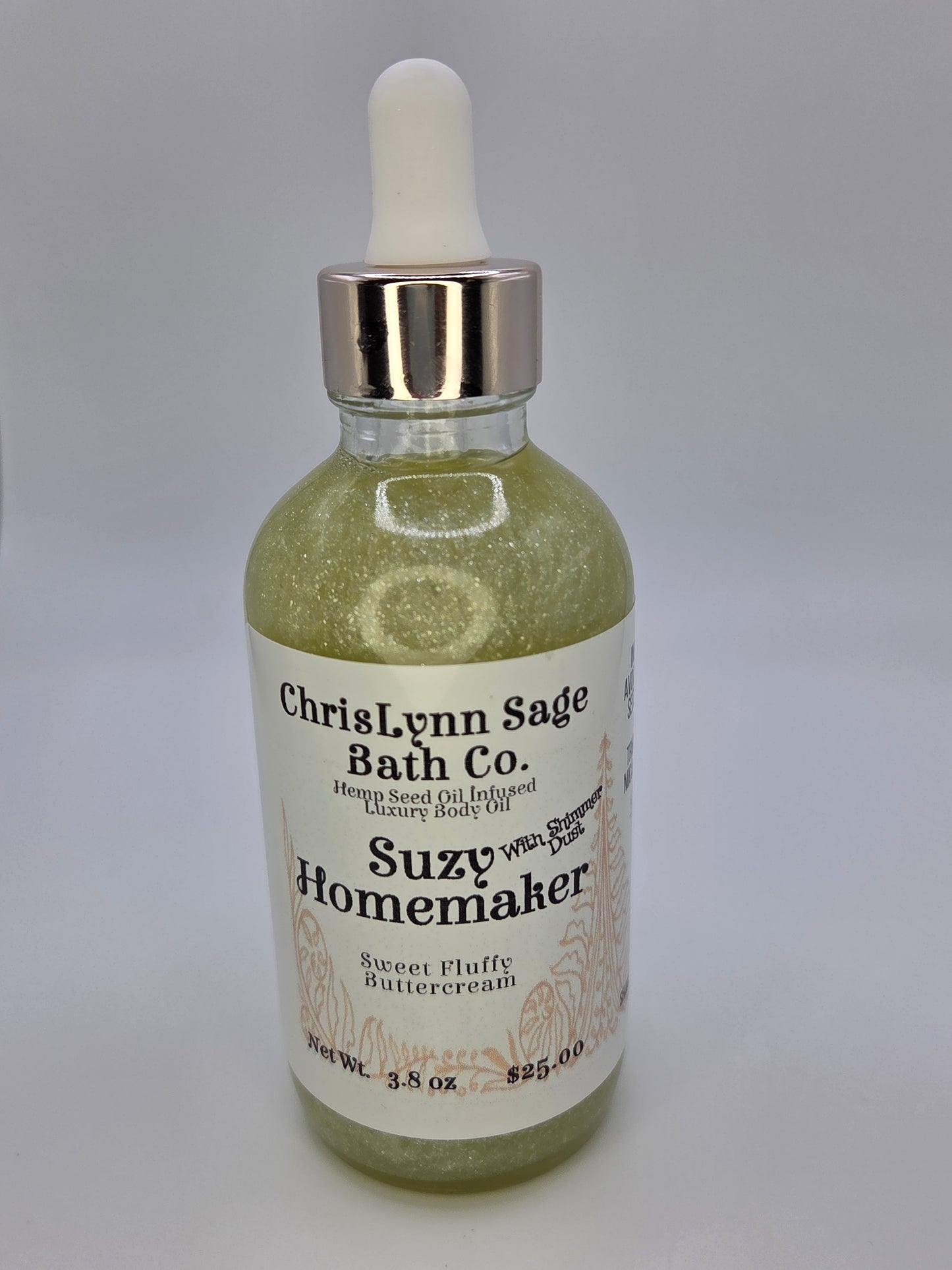 Suzy Homemaker Shimmer Body Oil - Sweet Fluffy Buttercream