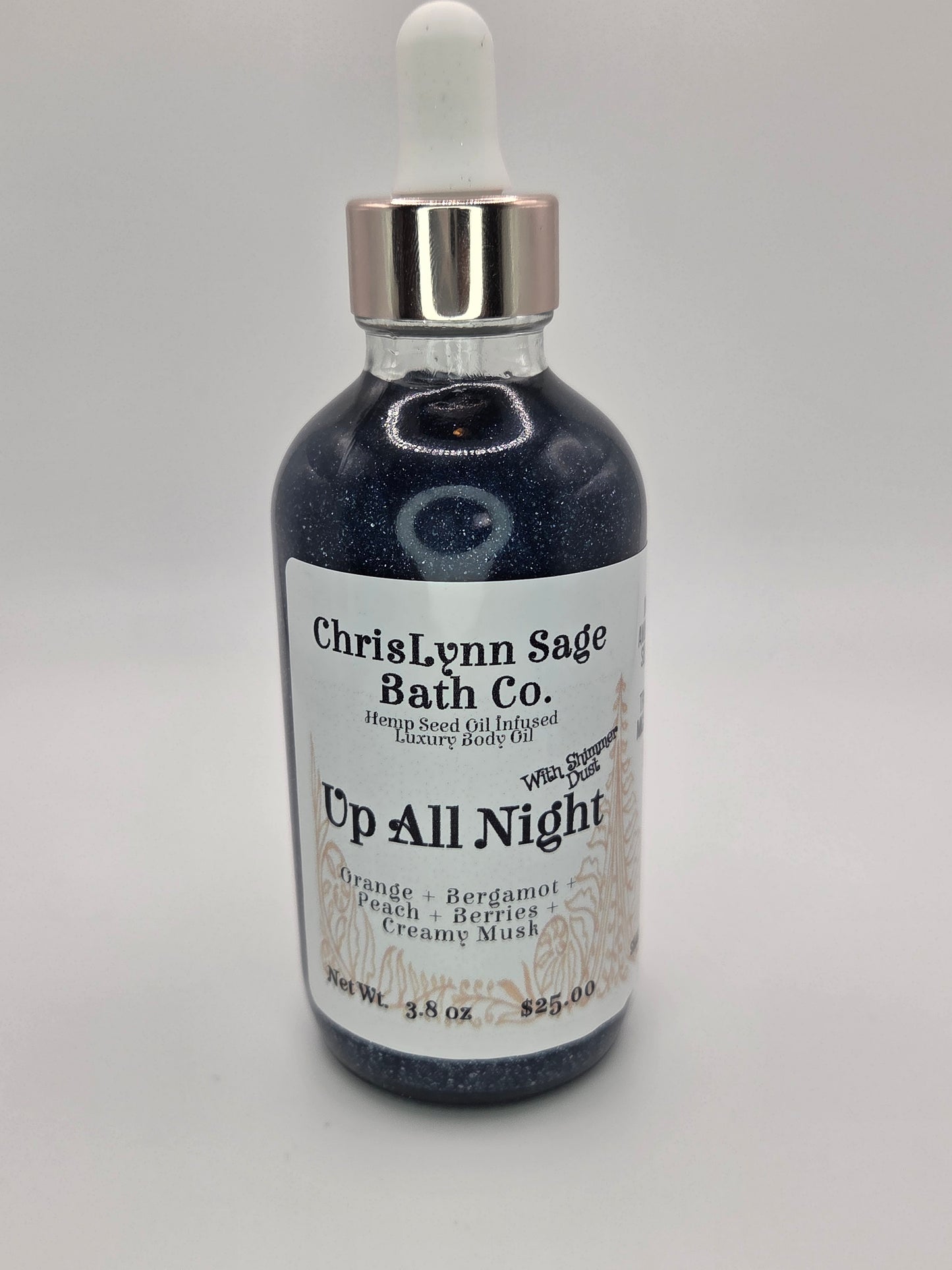 Up All Night Shimmer Body Oil - Orange + Bergamot + Peach + Berries + Creamy Musk