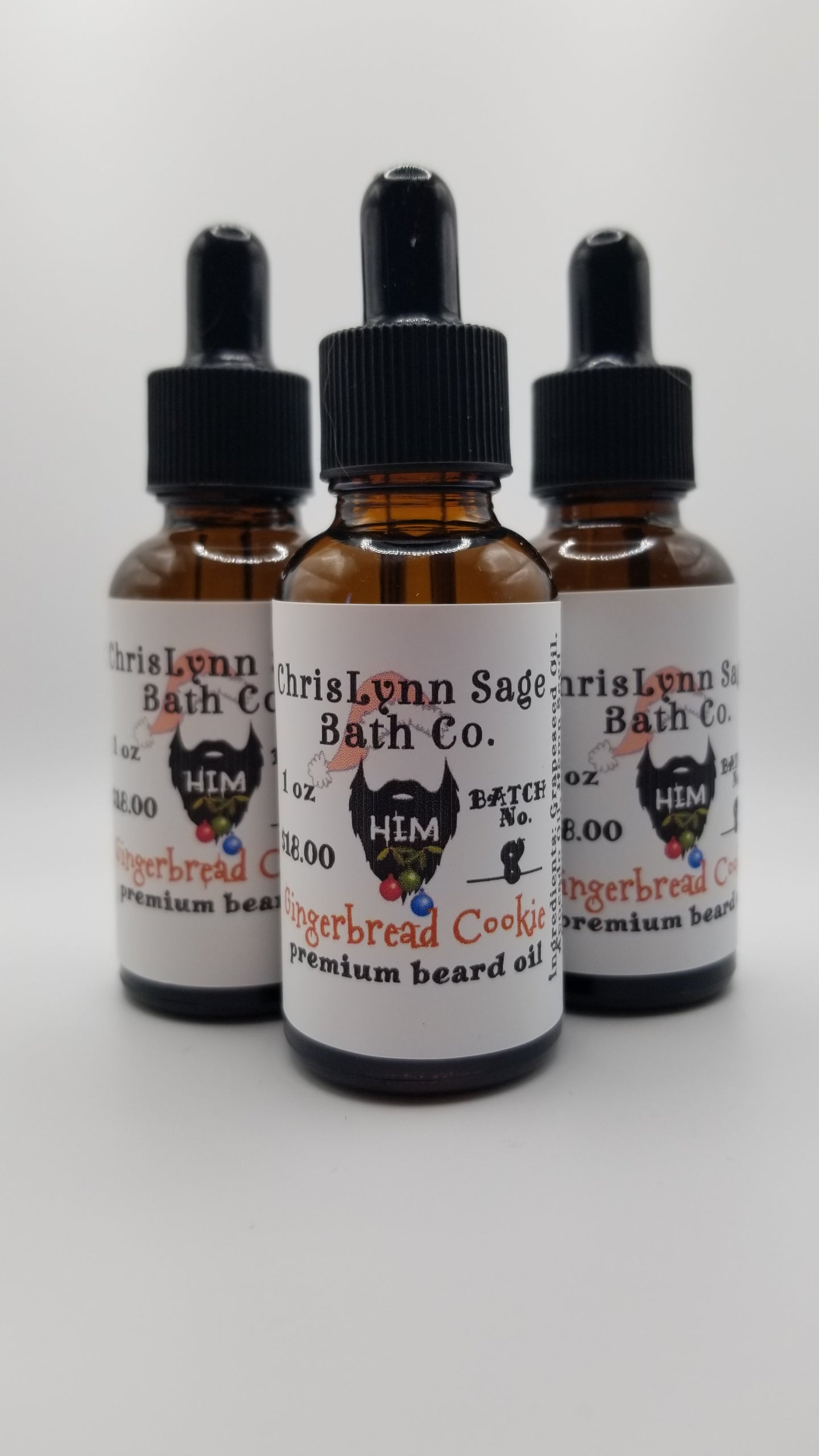 Gingerbread Cookie, HIM beard oil - Sugar + Spice + Ginger + Vanilla
