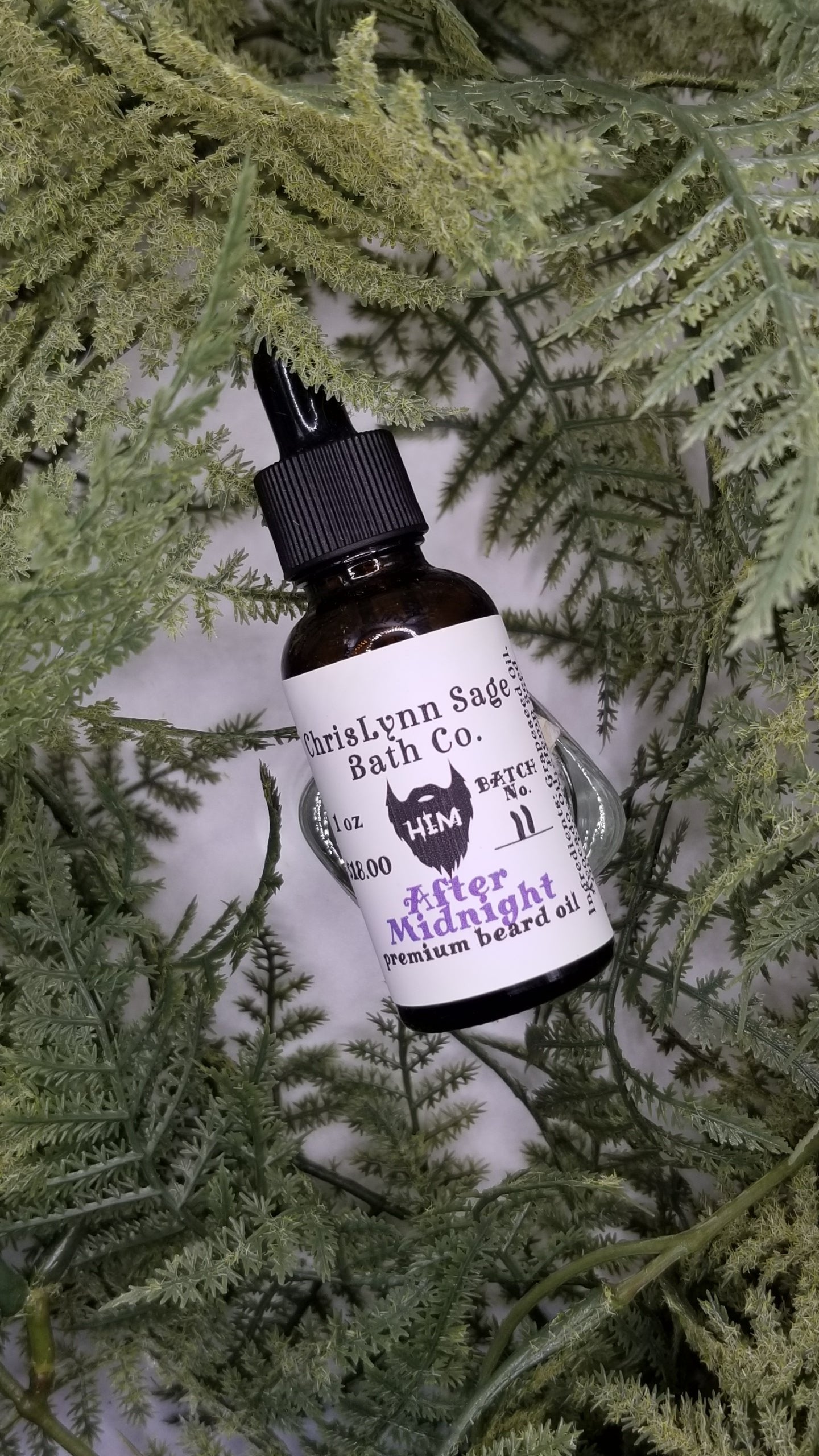 After Midnight HIM premium beard oil - Warm Nutmeg + Pink Pepper + Rich Sandalwood + Fresh Coffee + Golden Amber