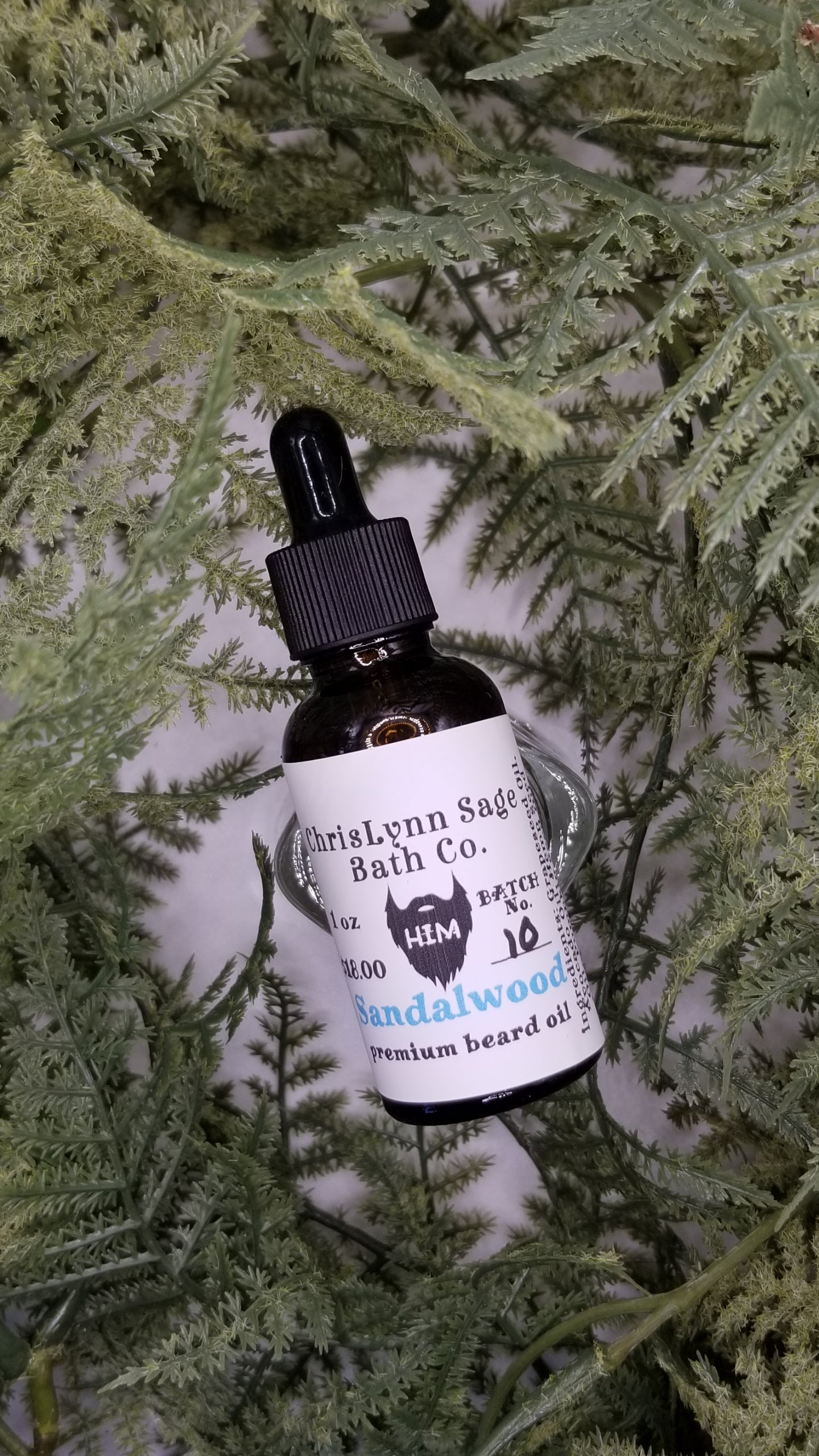 Sandalwood HIM premium beard oil - Rich Sandalwood + Soft Musk