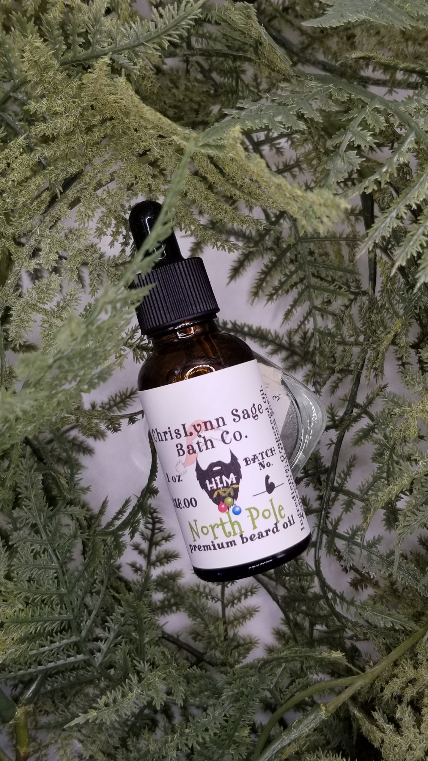 North Pole HIM premium beard oil - Orange + Carnation + Balsam Fir + Pine + Cedar