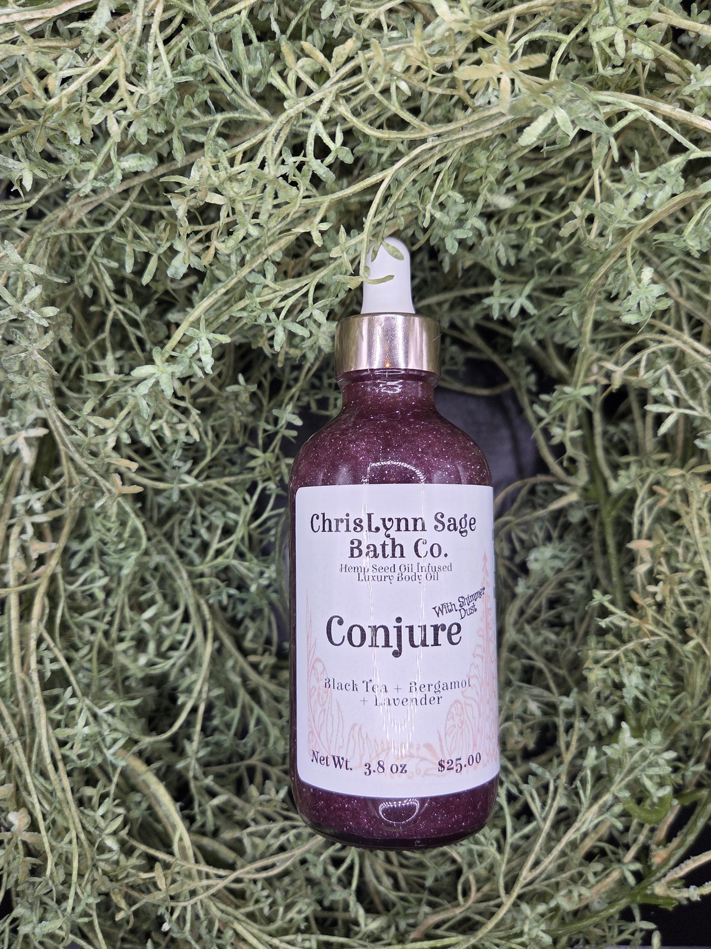 Conjure Shimmer Body Oil - Black Tea + Bergamot + Lavender