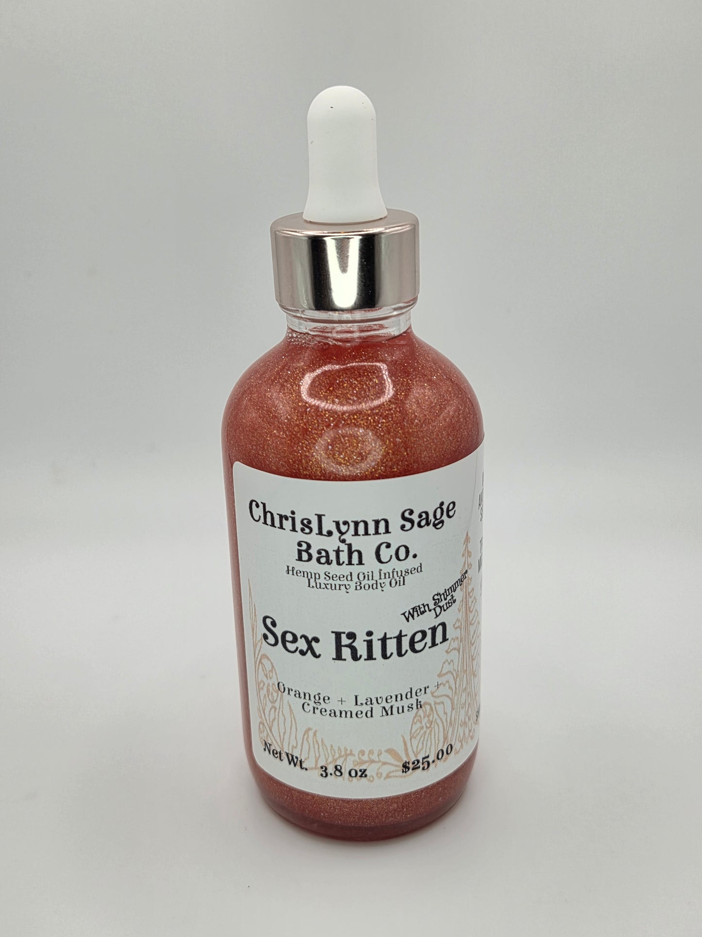 Sex Kitten Shimmer Body Oil - Orange + Lavender + Creamed Musk