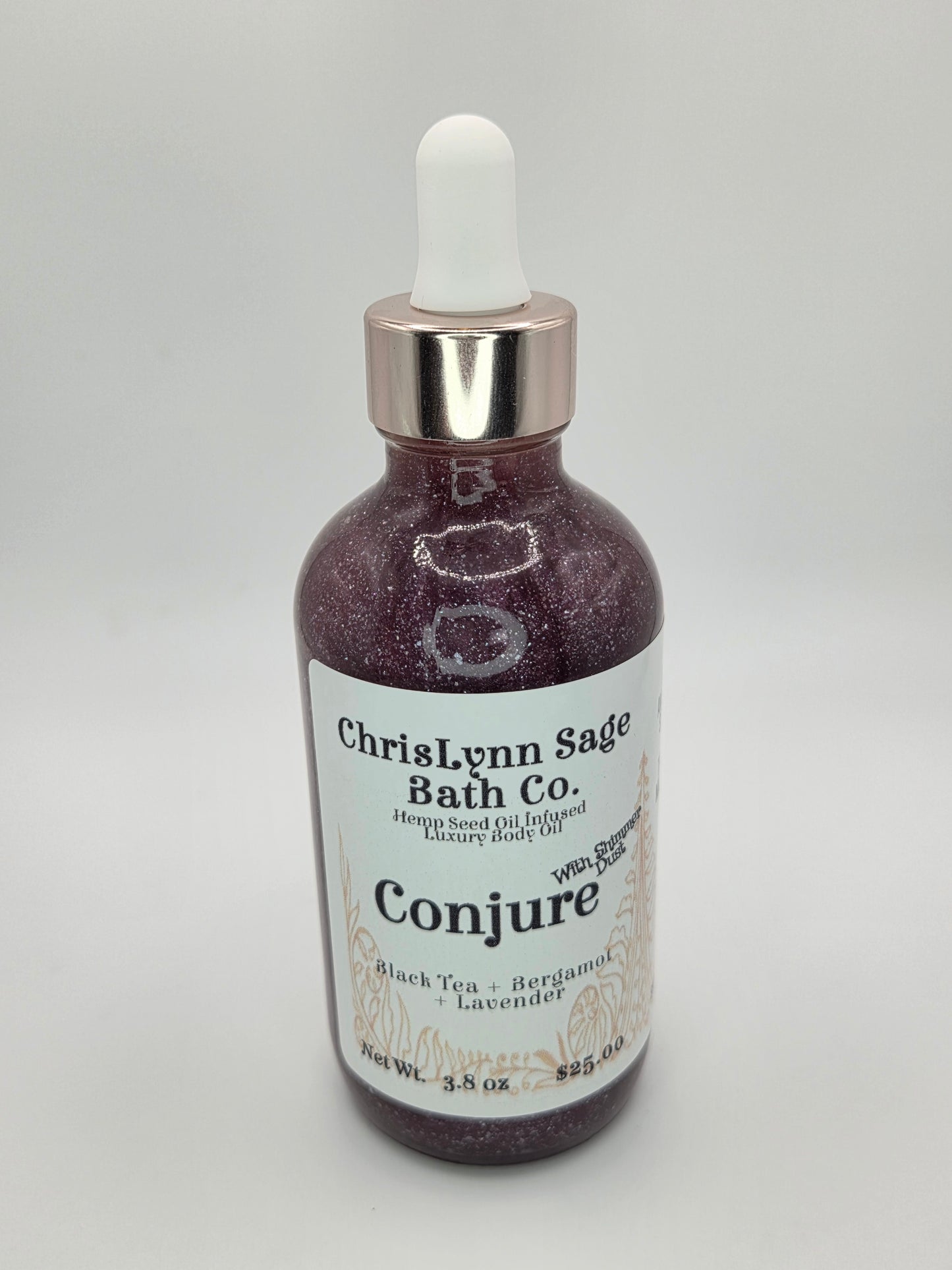 Conjure Shimmer Body Oil - Black Tea + Bergamot + Lavender