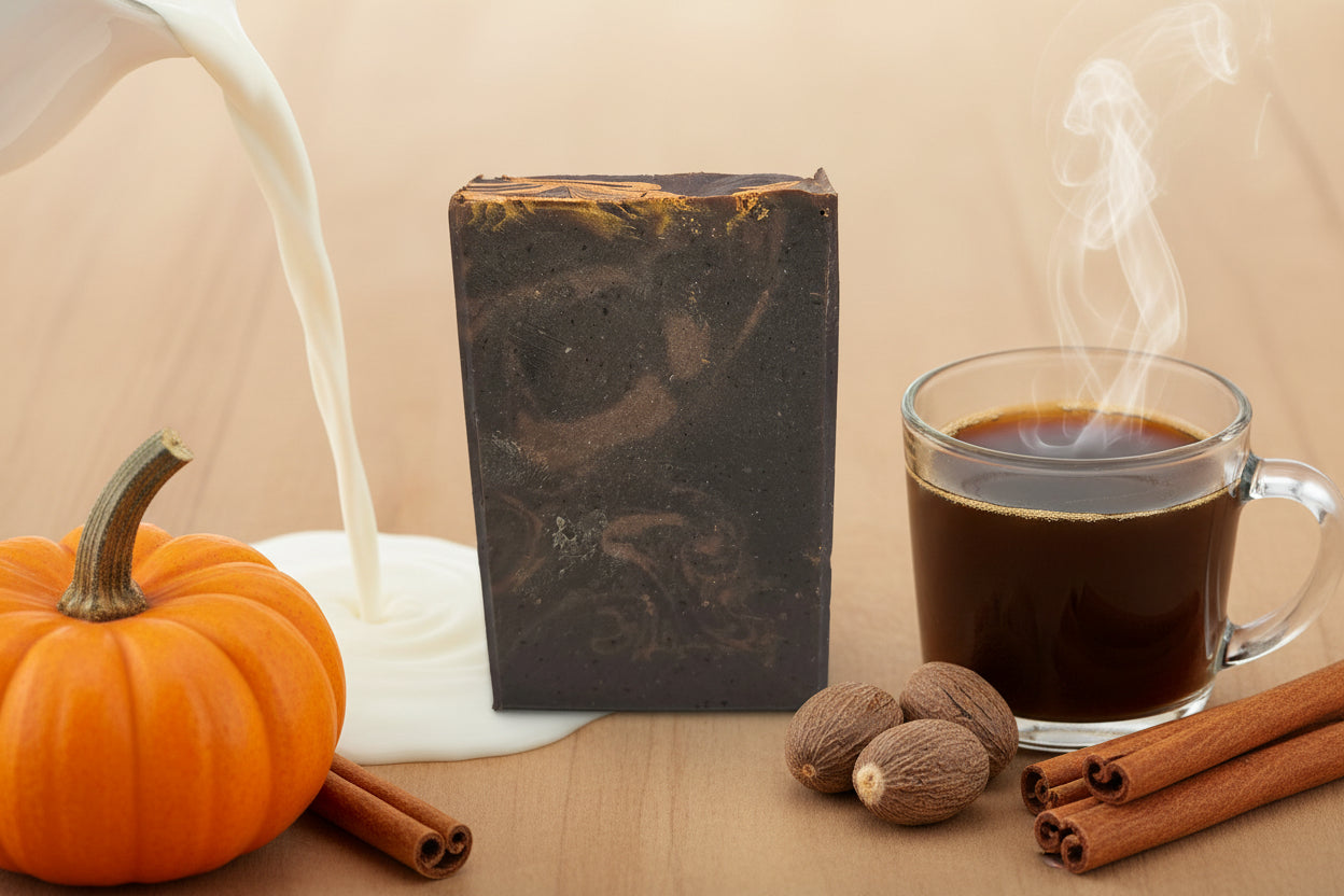 Pumpkin Spiced Latte SOAP BAR - Rich Creamy Milk + Brewed Coffee + Ripe Pumpkin + Nutmeg + Cinnamon