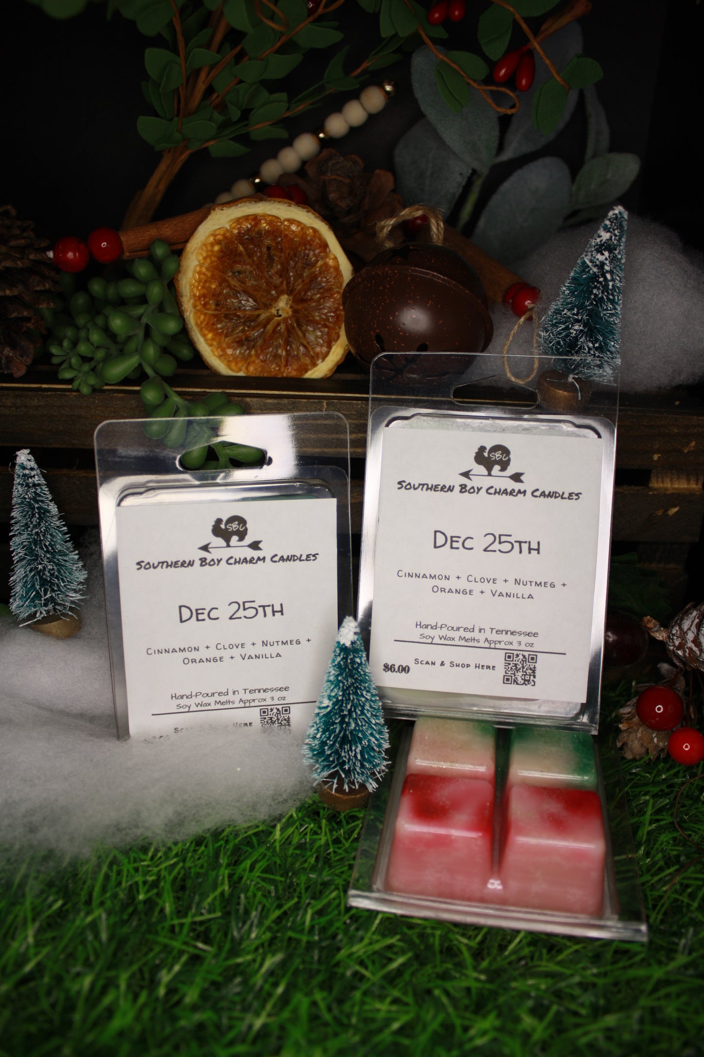 Dec 25th WAX MELTS - Cinnamon + Clove + Orange + Nutmeg + Vanilla