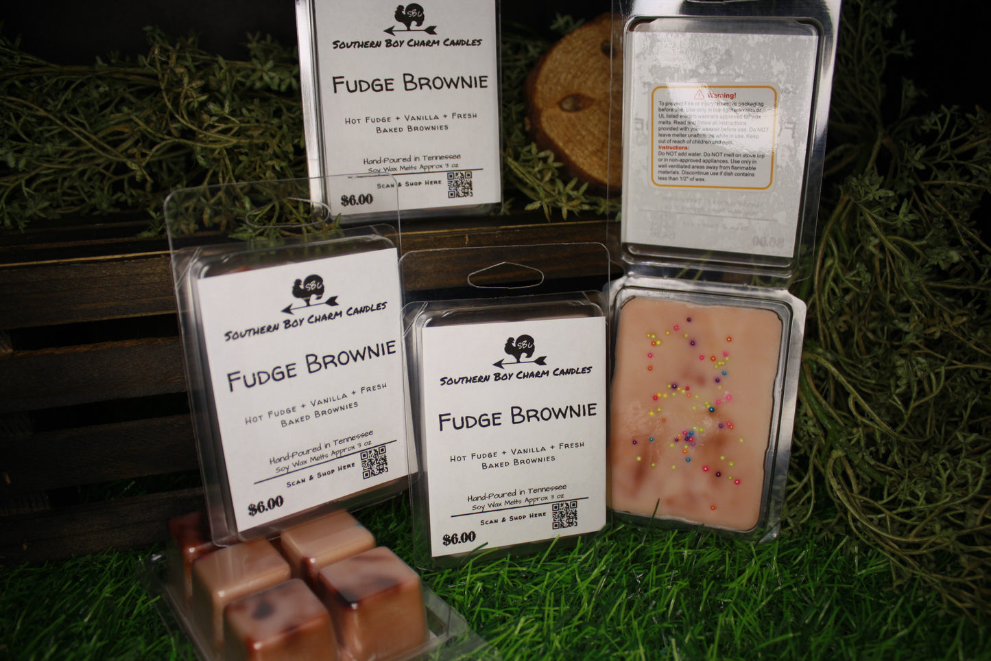 Fudge Brownie WAX MELTS - Hot Fudge + Vanilla + Fresh Baked Brownies