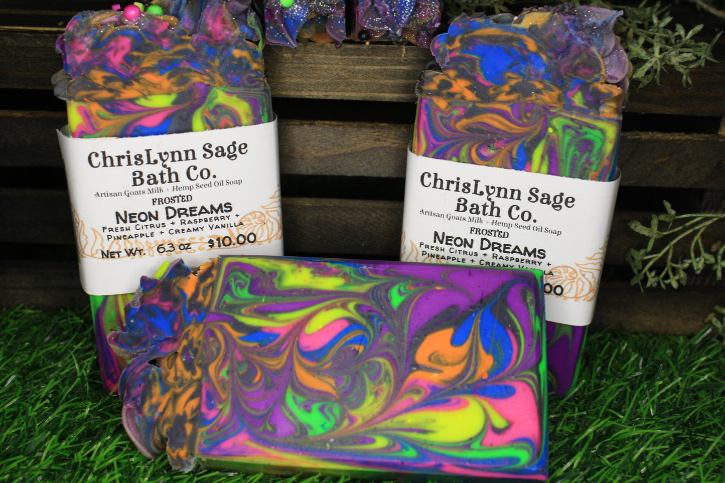 Neon Dreams *LIMITED EDITION FROSTED BAR* - Fresh Citrus + Raspberry + Pineapple + Creamy Vanilla