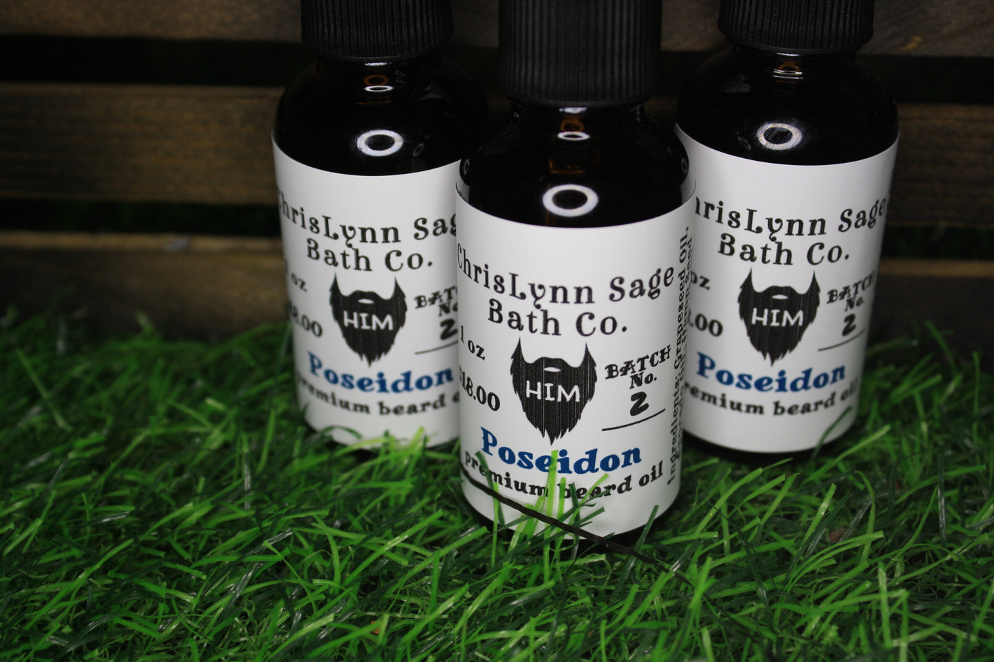 Poseidon HIM premium beard oil - Sicilian Mandarin + Bergamot + Sichuan Pepper + Aquatic Accord + Sexy Musk