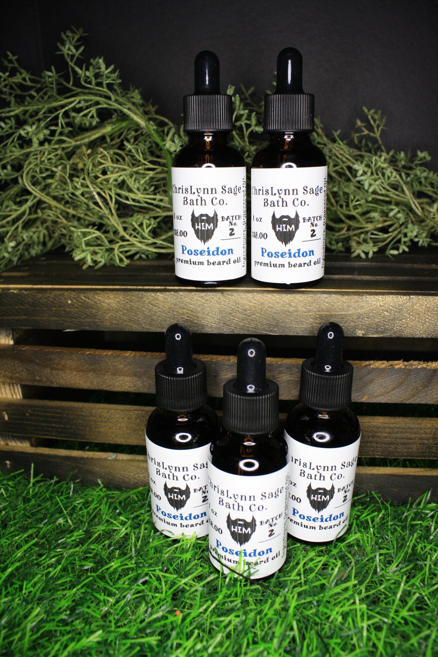 Poseidon HIM premium beard oil - Sicilian Mandarin + Bergamot + Sichuan Pepper + Aquatic Accord + Sexy Musk