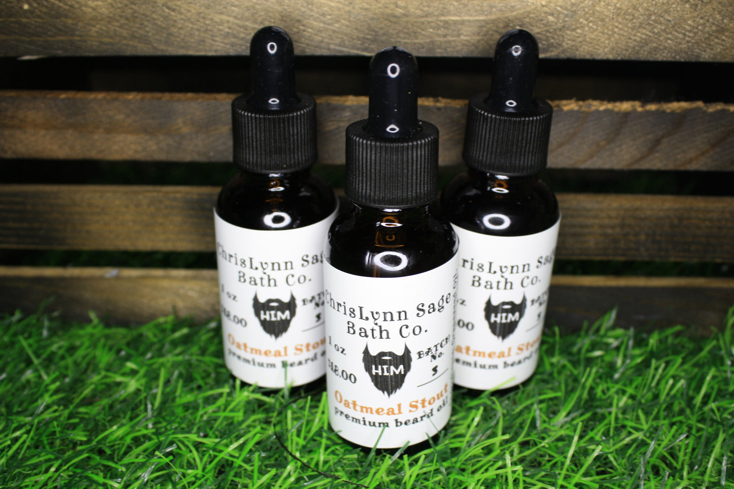 Oatmeal Stout HIM premium beard oil - Oatmeal + Butterscotch + Vanilla