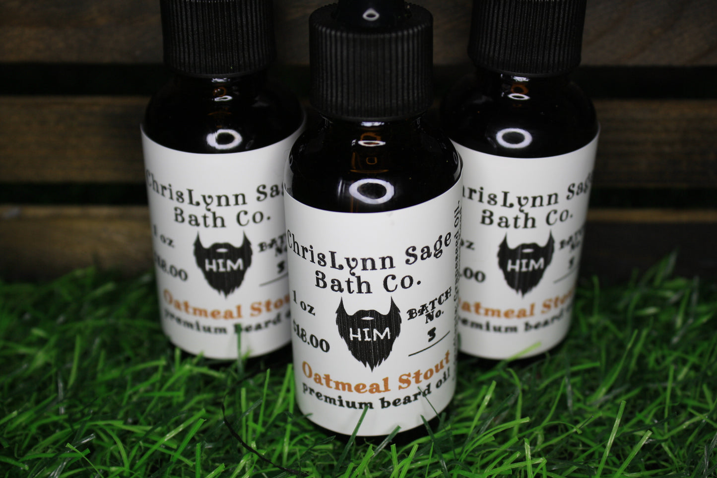 Oatmeal Stout HIM premium beard oil - Oatmeal + Butterscotch + Vanilla