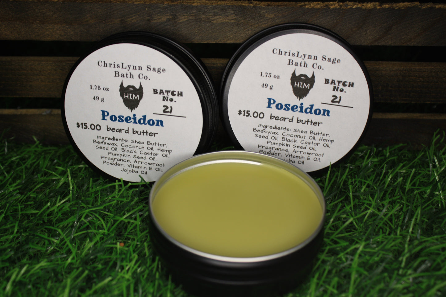 Poseidon, HIM beard butter - Sicilian Mandarin + Bergamot + Sichuan Pepper + Aquatic Accord + Sexy Musk