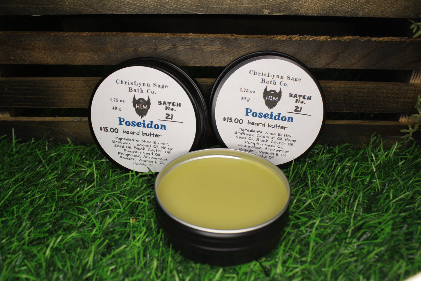Poseidon, HIM beard butter - Sicilian Mandarin + Bergamot + Sichuan Pepper + Aquatic Accord + Sexy Musk