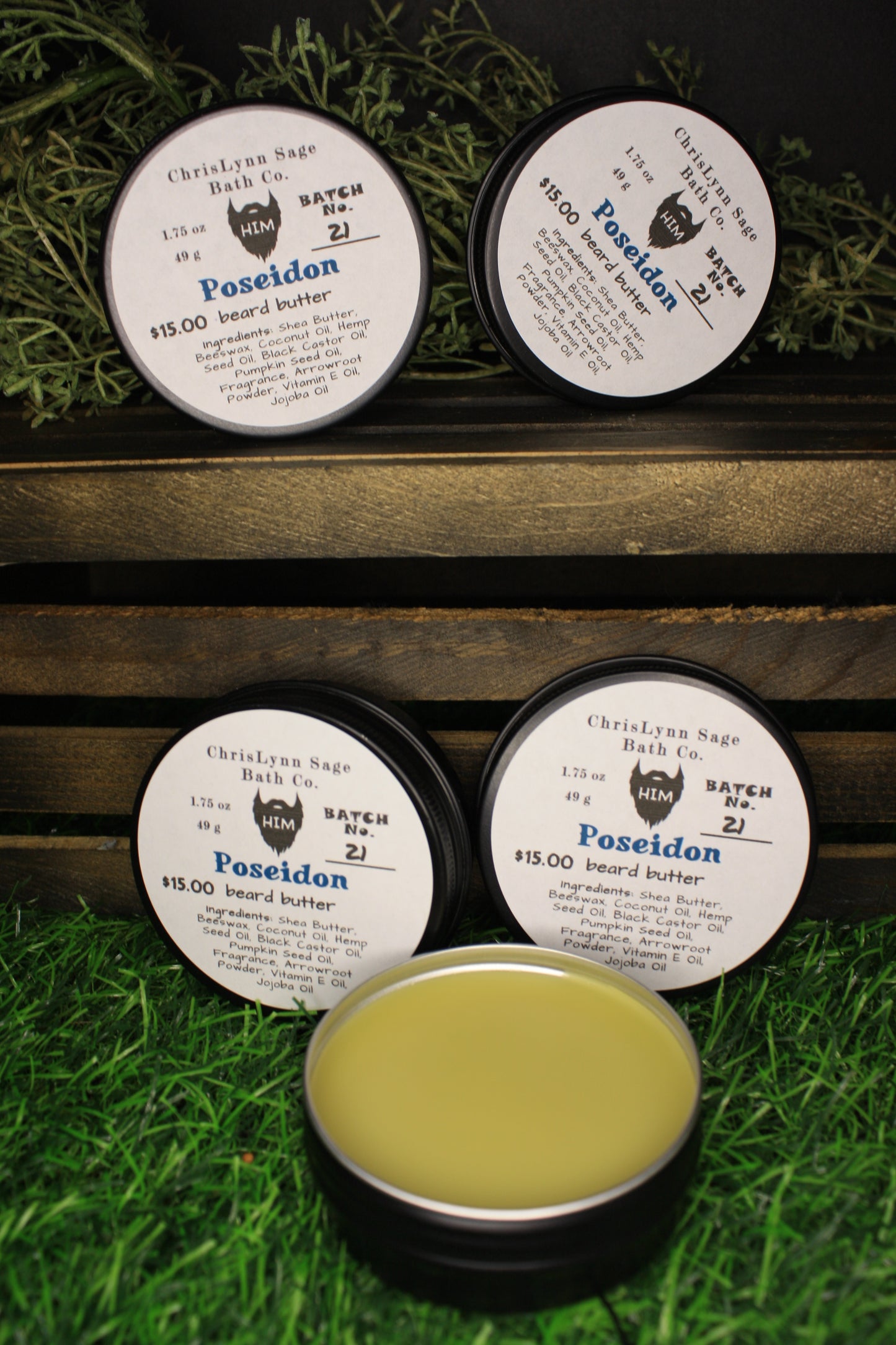 Poseidon, HIM beard butter - Sicilian Mandarin + Bergamot + Sichuan Pepper + Aquatic Accord + Sexy Musk