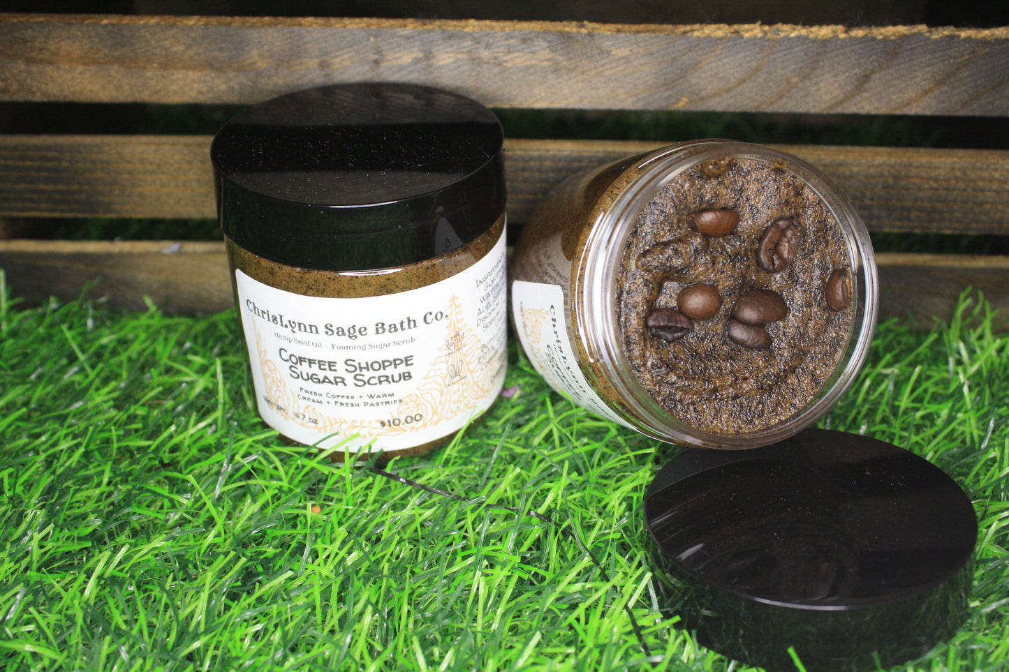 Coffee Shoppe Sugar Scrub - Fresh Coffee + Warm Cream + Fresh Pastries