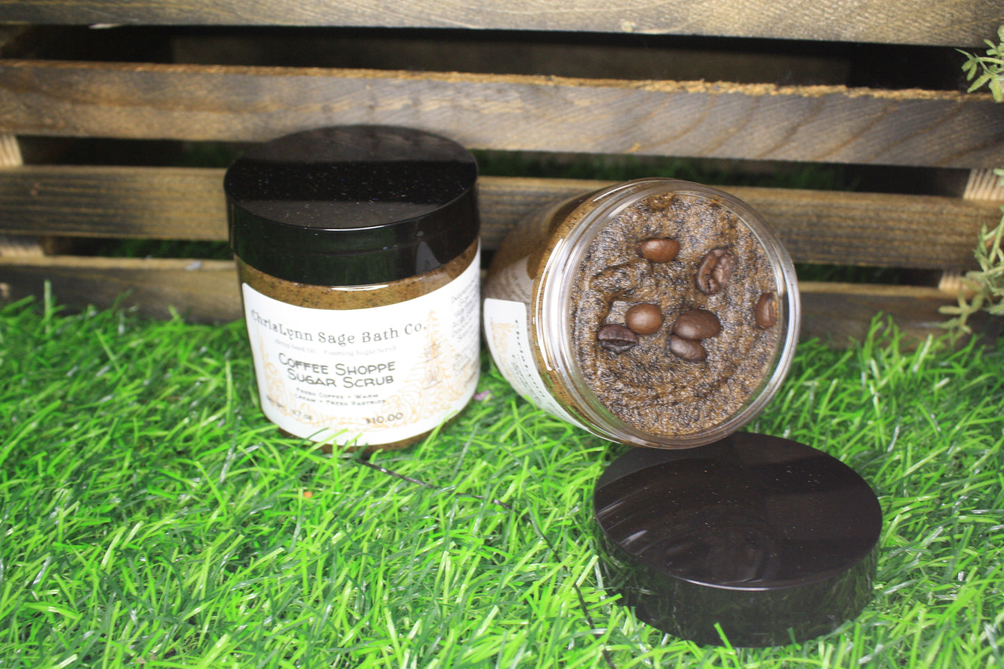 Coffee Shoppe Sugar Scrub - Fresh Coffee + Warm Cream + Fresh Pastries