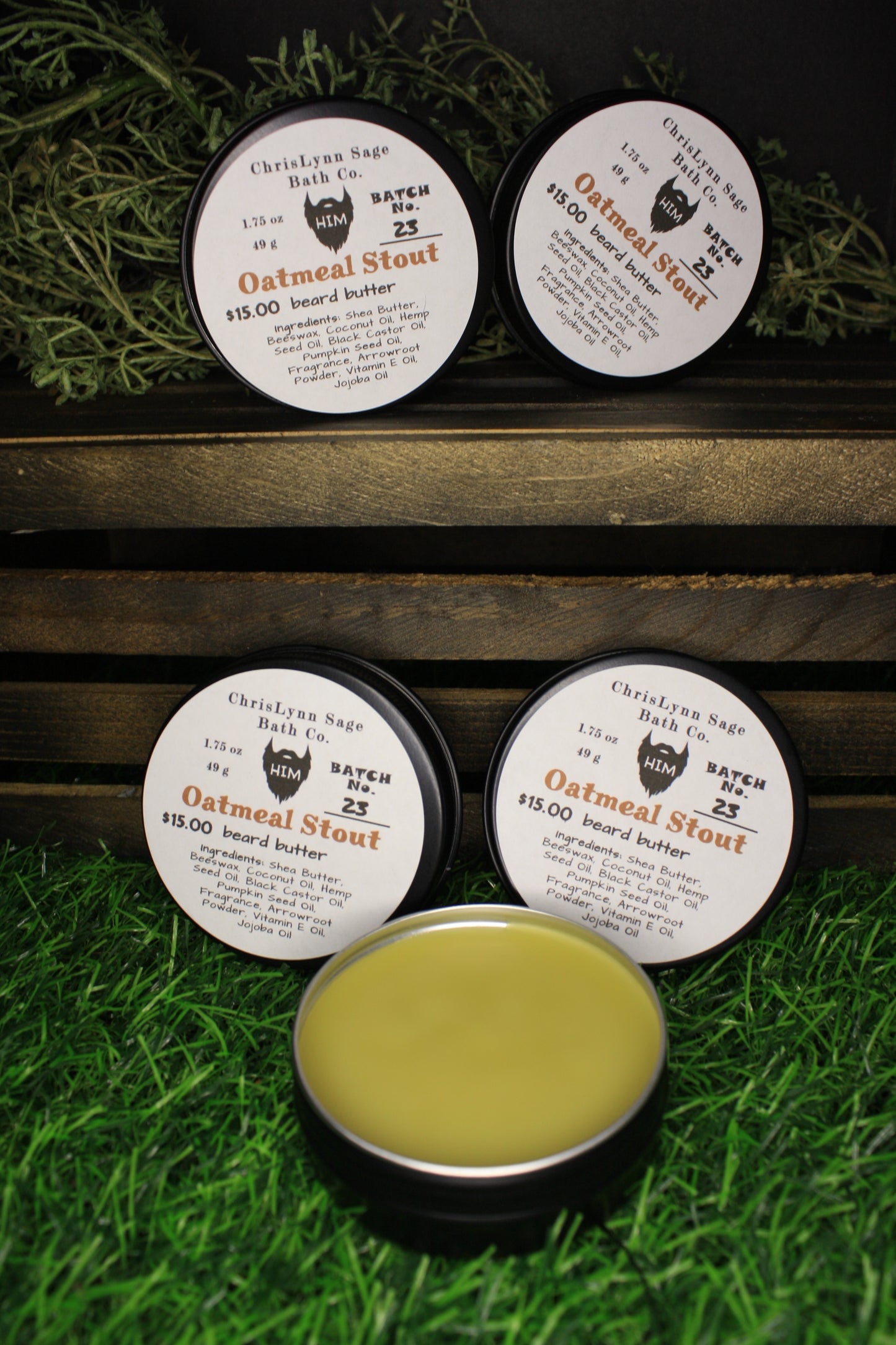 Oatmeal Stout, HIM beard butter - Oatmeal + Butterscotch + Vanilla
