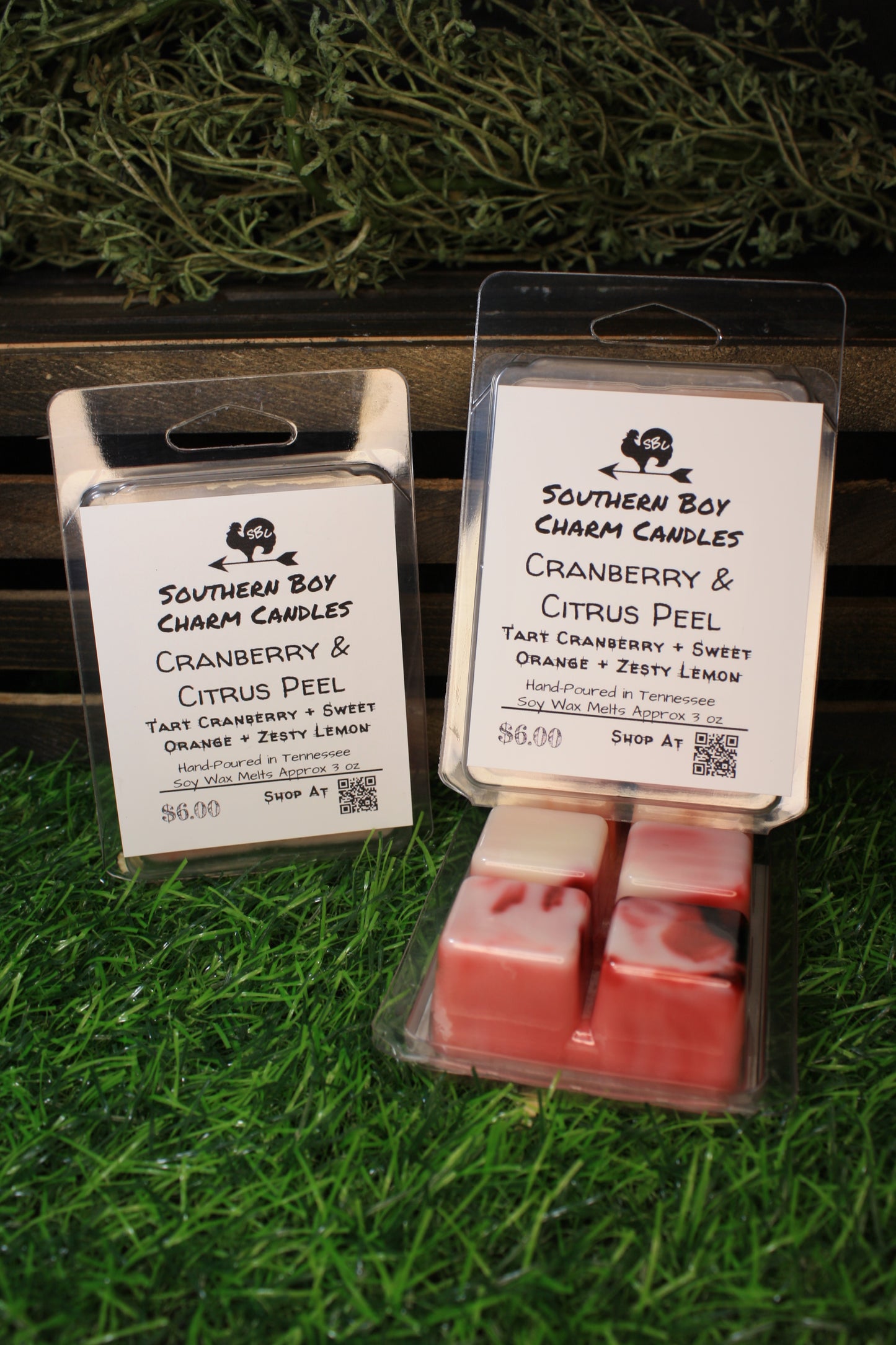 Cranberry & Citrus Peel WAX MELTS - Tart Cranberry + Sweet Orange + Zesty Lemon
