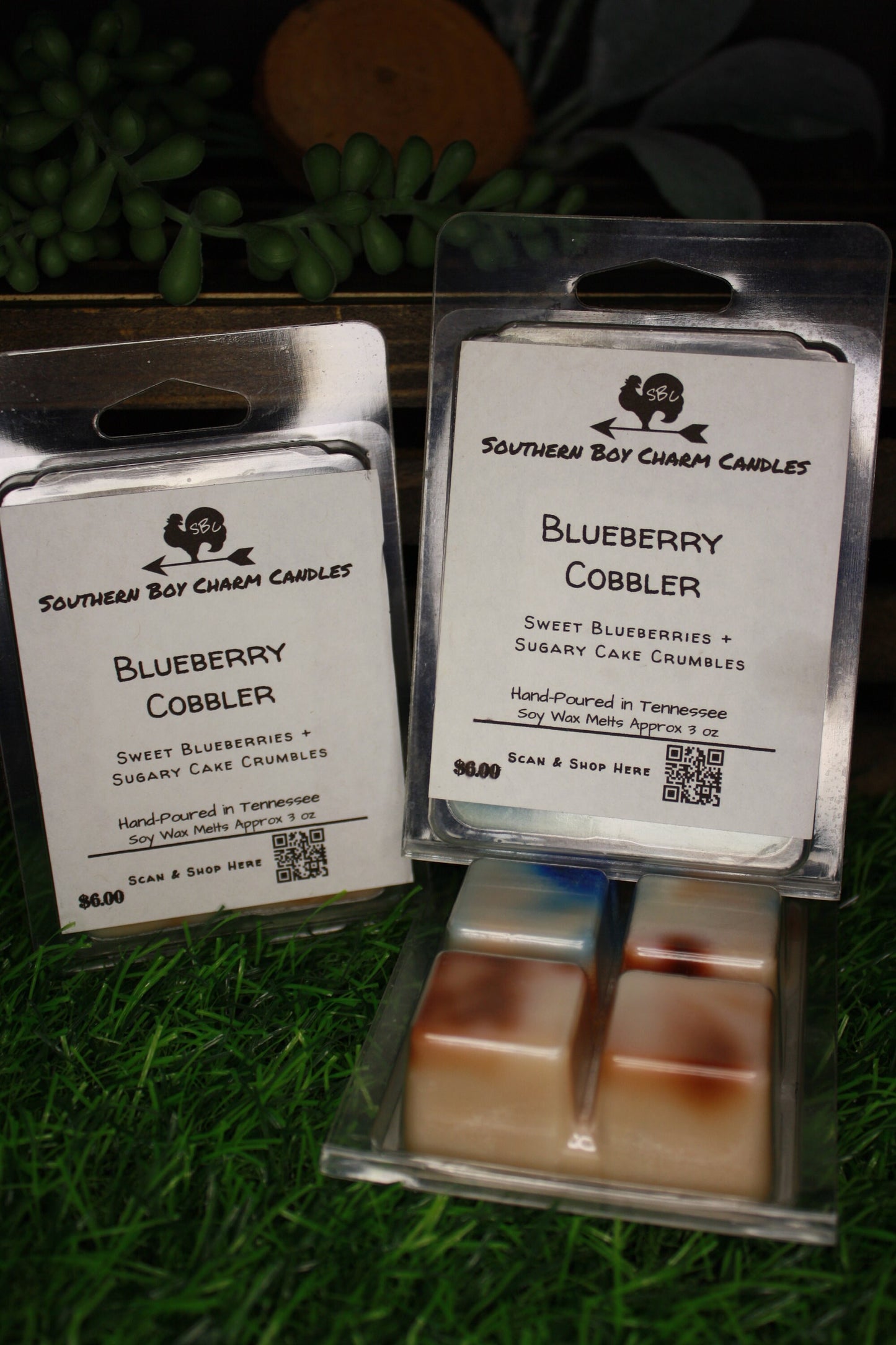 Blueberry Cobbler WAX MELTS - Sweet Blueberries + Sugary Cake Crumbles