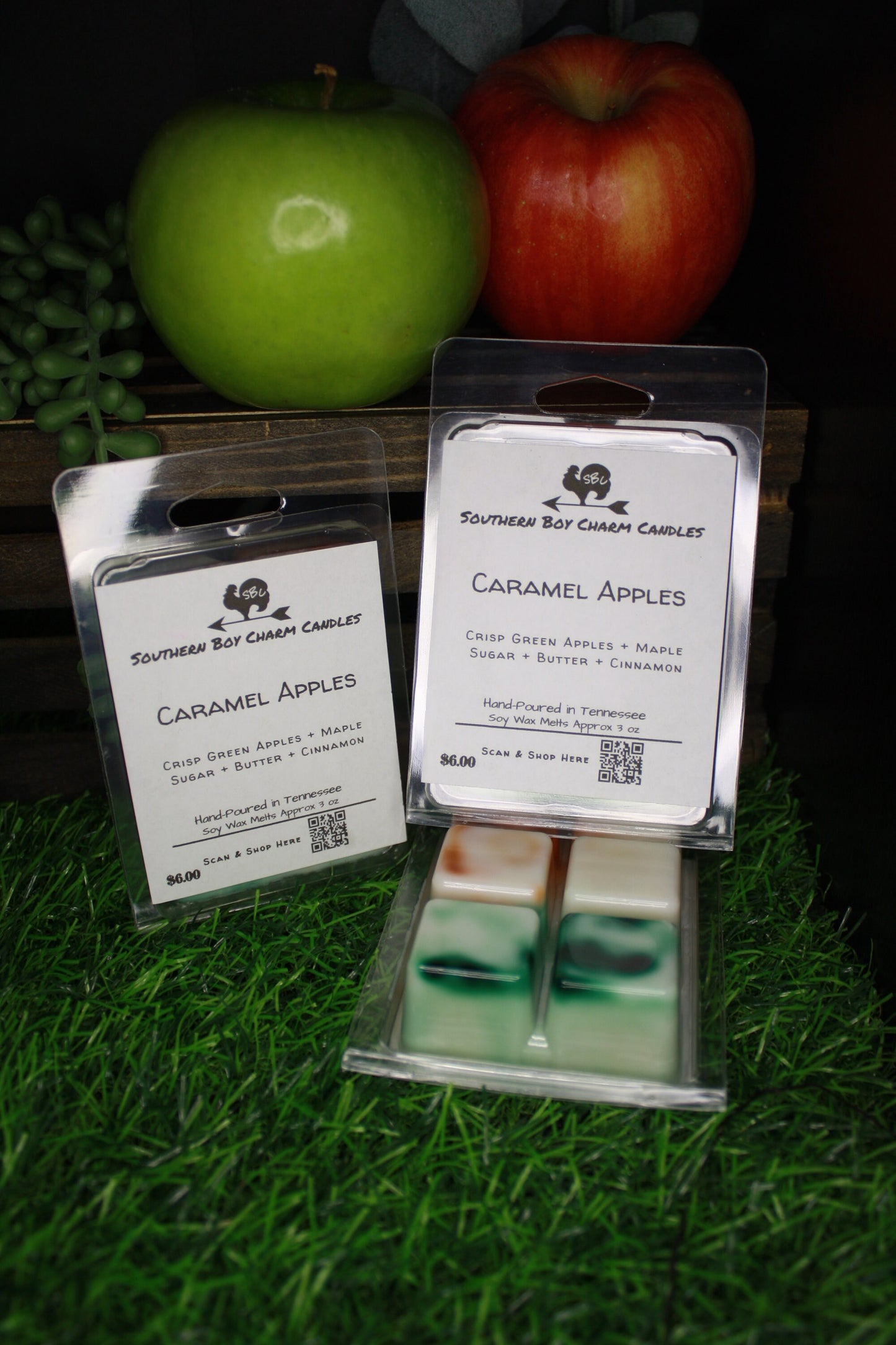 Caramel Apples WAX MELTS - Crisp Green Apples + Maple Sugar + Butter + Cinnamon