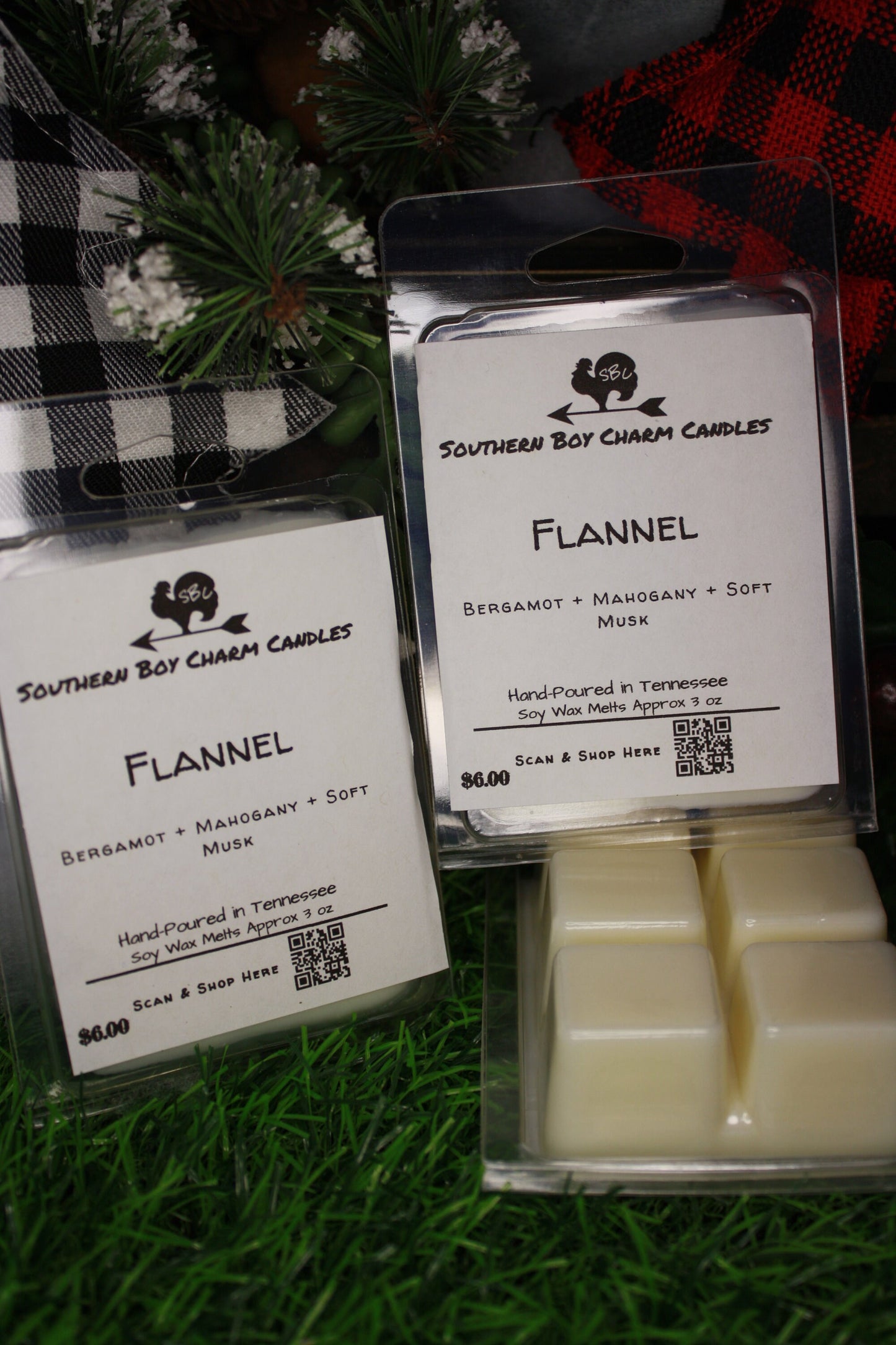 Flannel WAX MELTS - Bergamot + Mahogany + Soft Musk