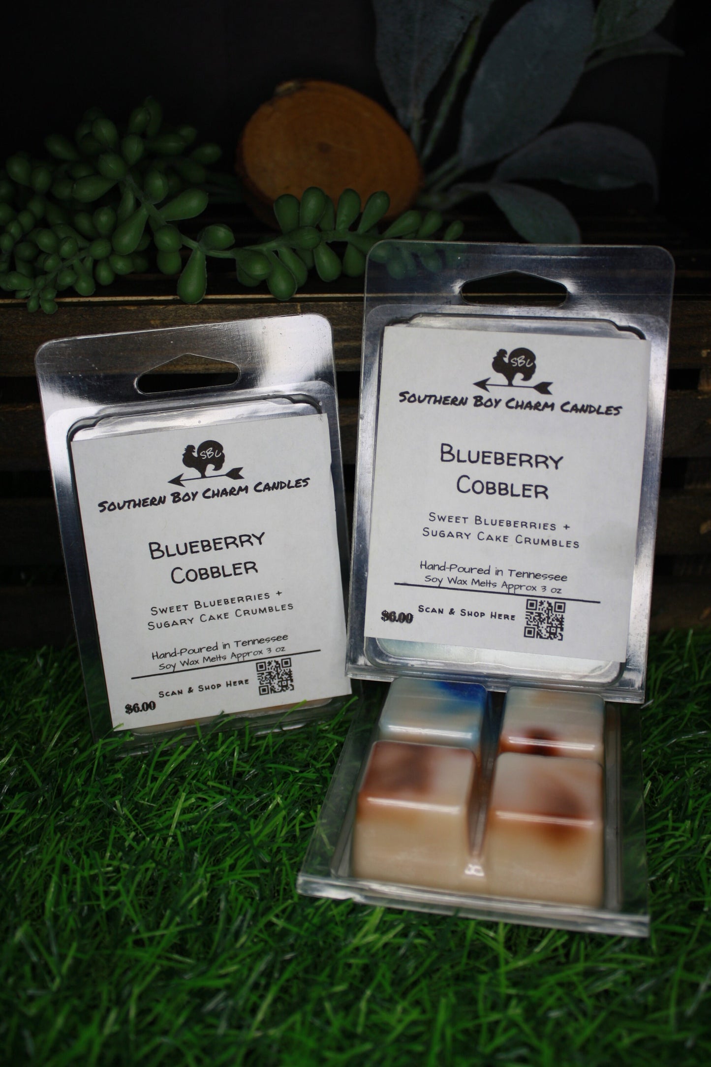 Blueberry Cobbler WAX MELTS - Sweet Blueberries + Sugary Cake Crumbles
