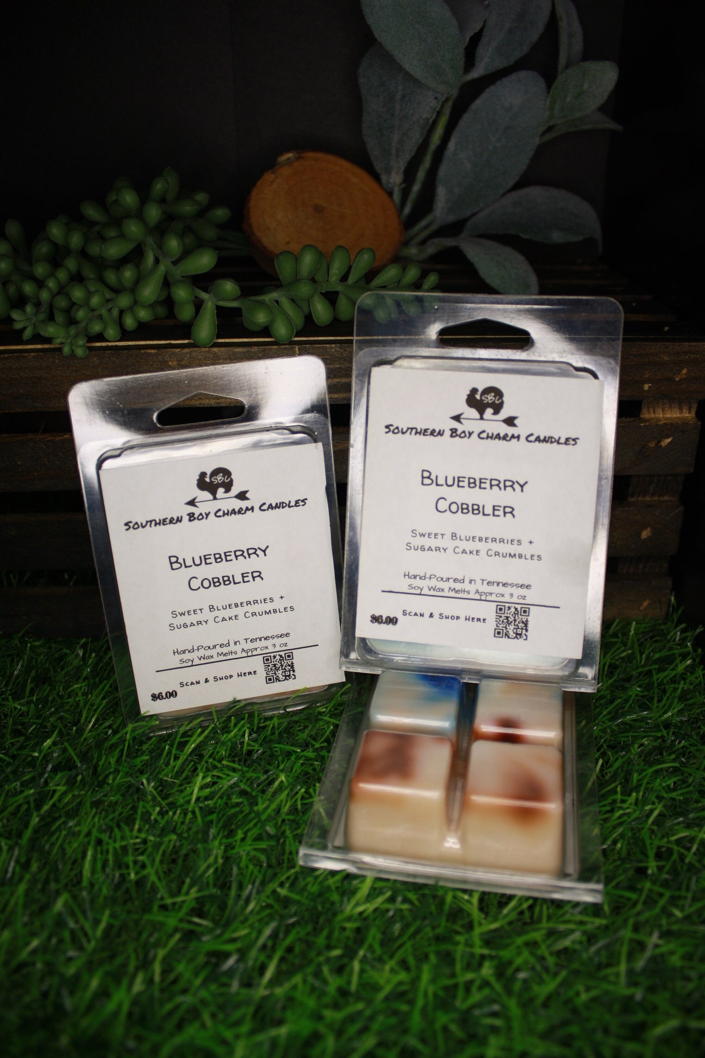 Blueberry Cobbler WAX MELTS - Sweet Blueberries + Sugary Cake Crumbles