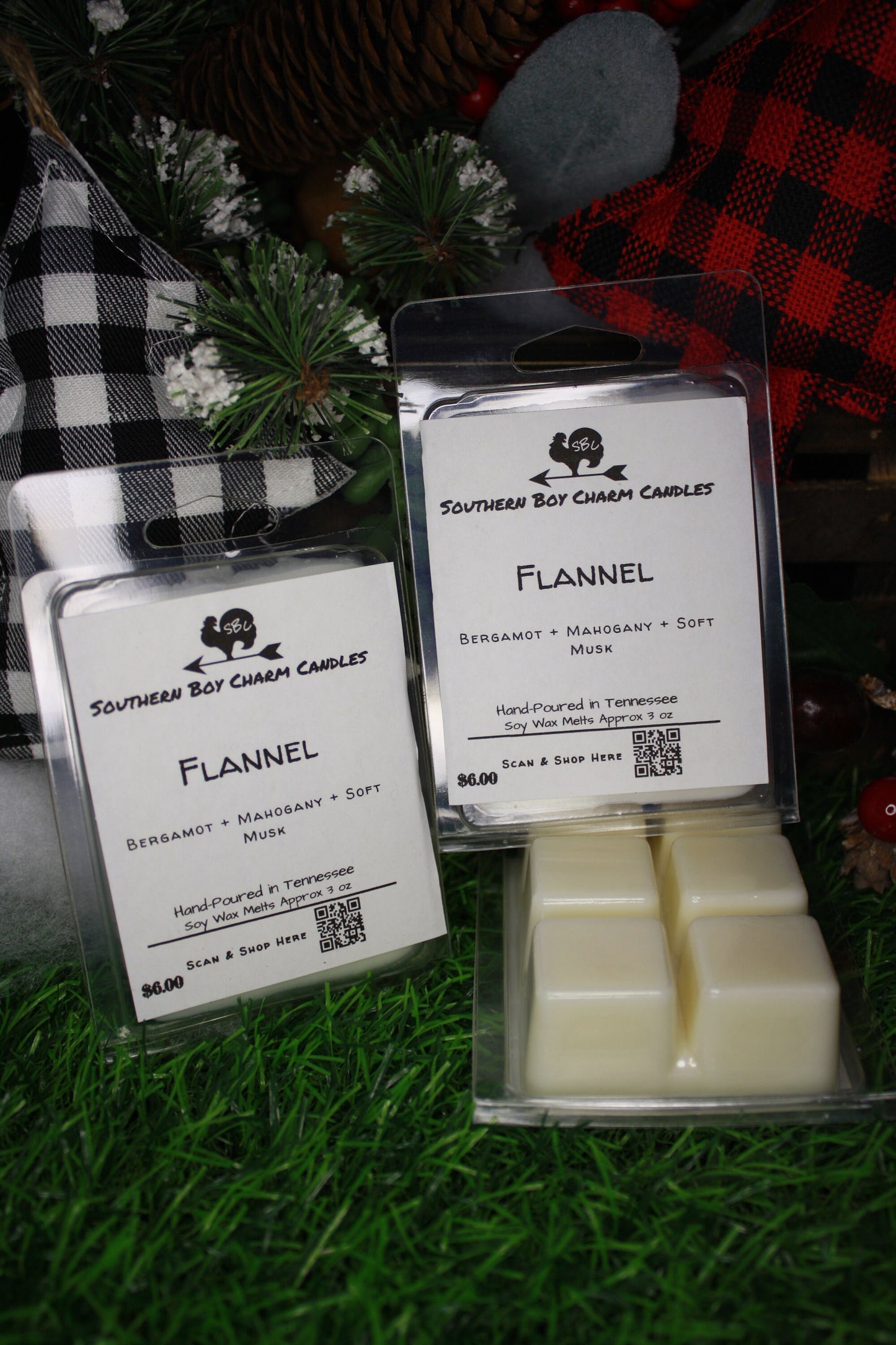 Flannel WAX MELTS - Bergamot + Mahogany + Soft Musk