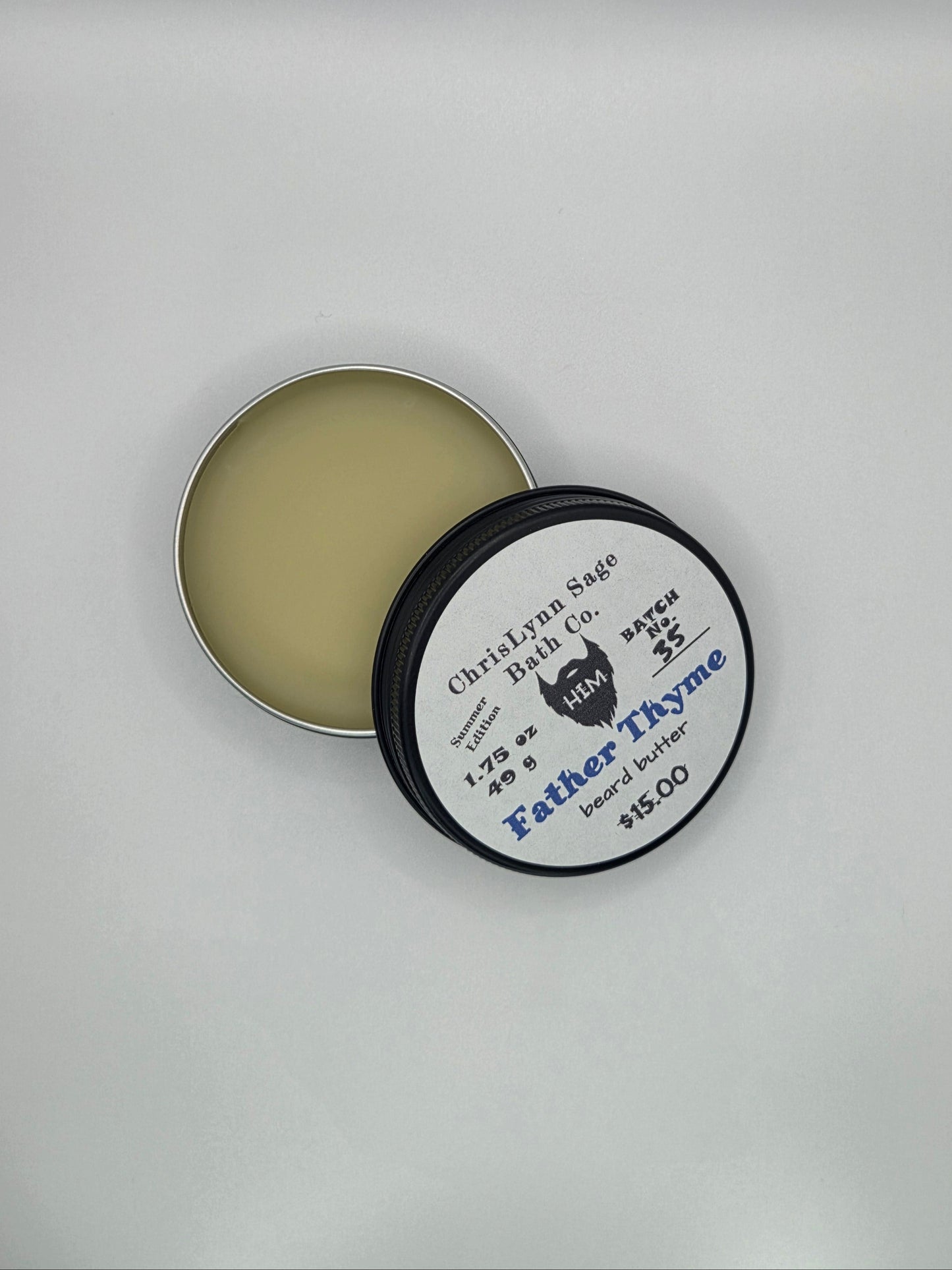 Father Thyme - HIM beard butter - Ripe Blueberries + Bergamot + English Thyme + Musk *Summer Edition*