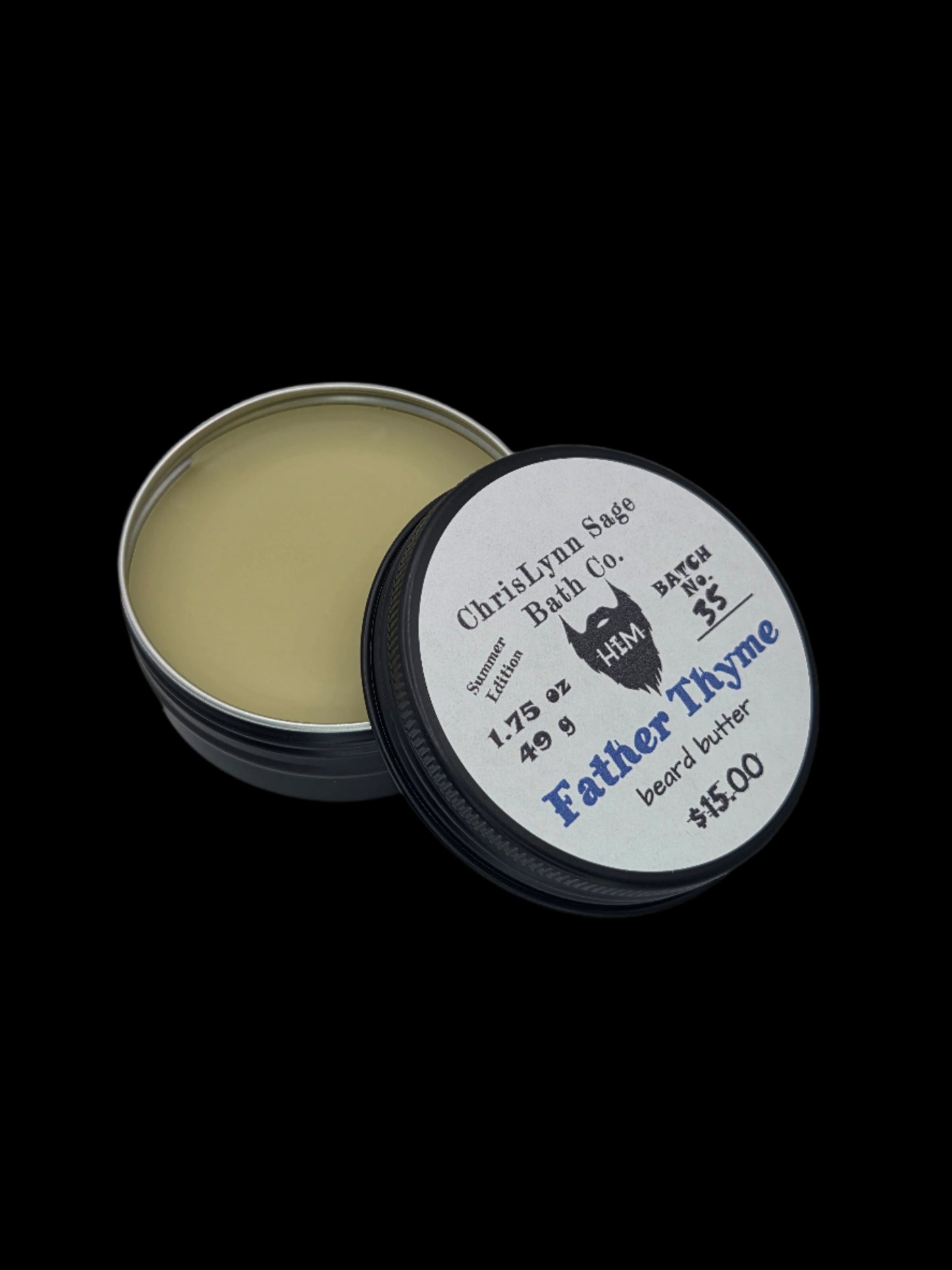 Father Thyme - HIM beard butter - Ripe Blueberries + Bergamot + English Thyme + Musk *Summer Edition*