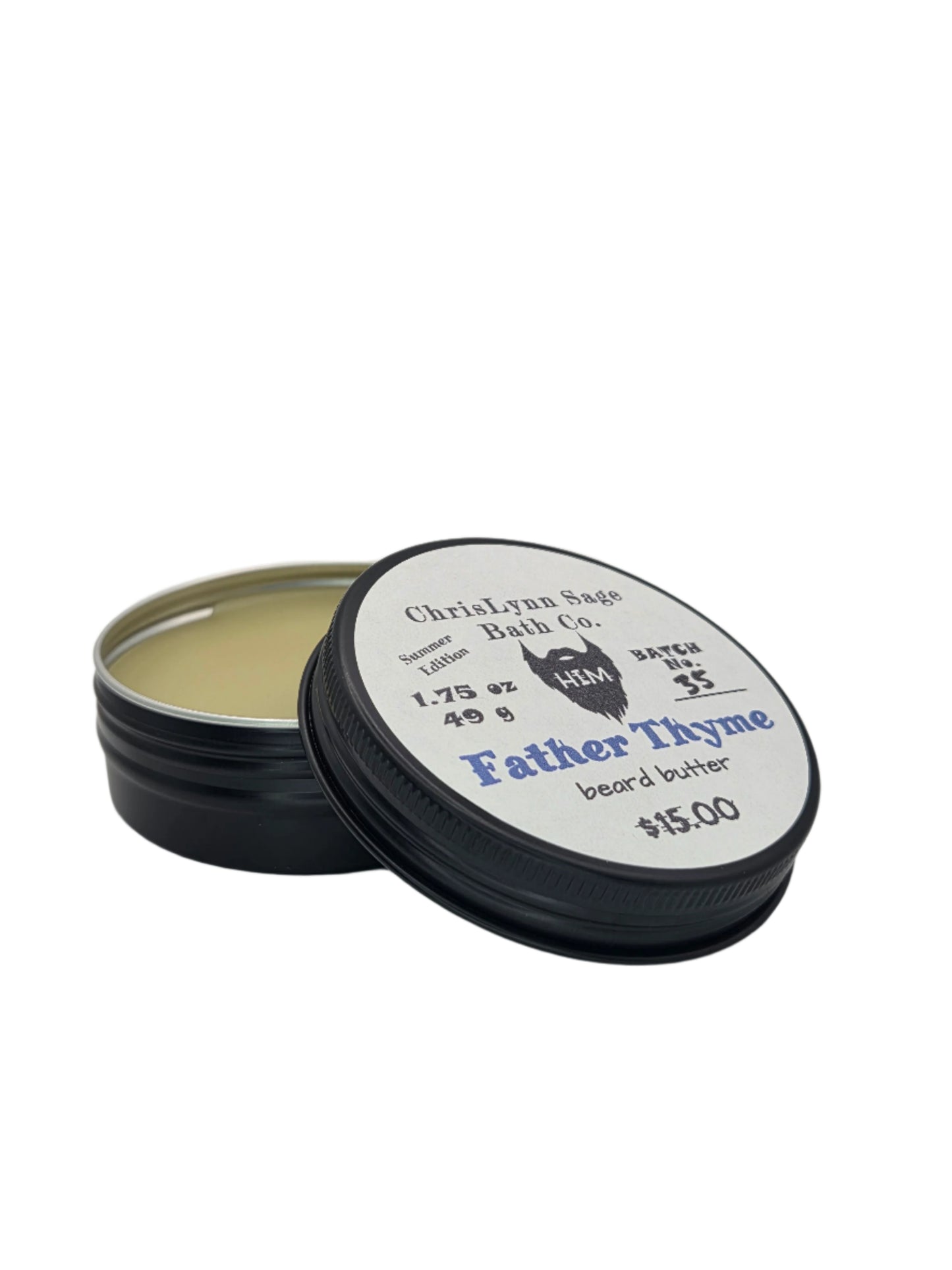 Father Thyme - HIM beard butter - Ripe Blueberries + Bergamot + English Thyme + Musk *Summer Edition*