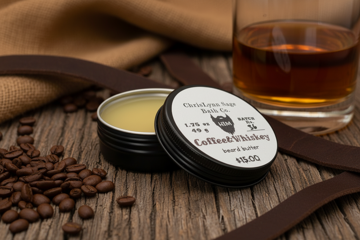 Coffee&Whiskey - HIM beard butter - Smooth Bourbon + Roasted Coffee + Vanilla Cream
