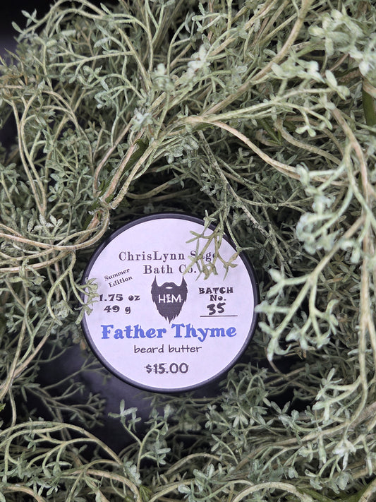 Father Thyme - HIM beard butter - Ripe Blueberries + Bergamot + English Thyme + Musk *Summer Edition*