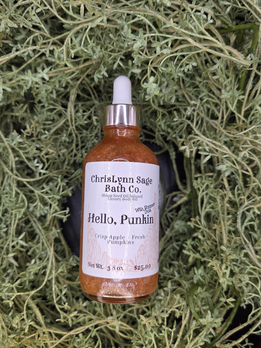 Hello, Punkin Shimmer Body Oil - Crisp Apple + Fresh Pumpkins