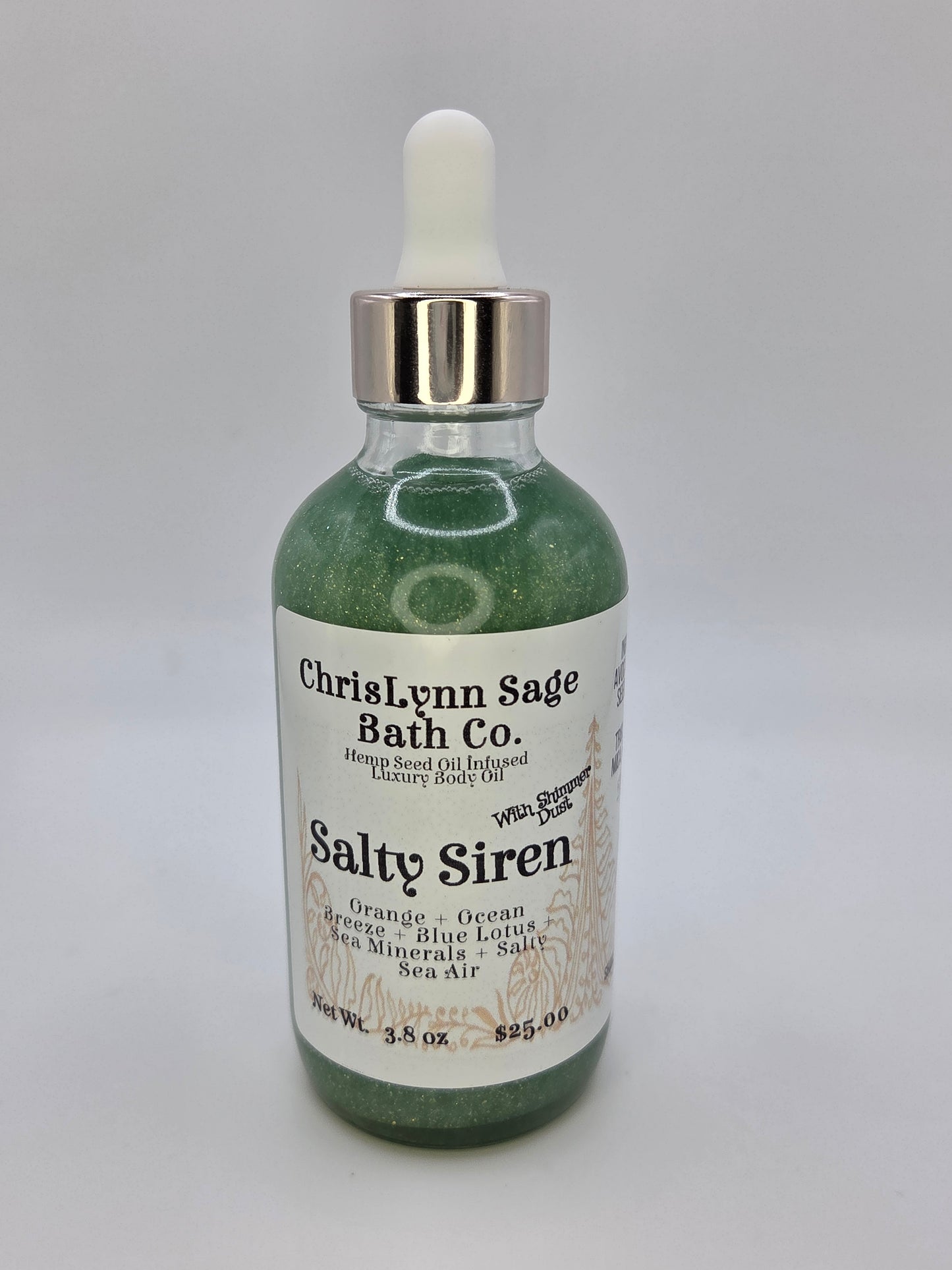 Salty Siren Shimmer Body Oil - Orange + Ocean Breeze + Blue Lotus + Sea Minerals + Salty Sea Air