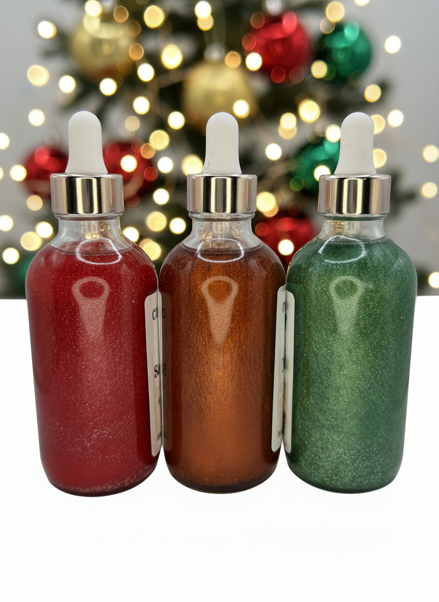 Mrs. Claus Shimmer Body Oil - Allspice + Ginger + Nutmeg + Vanilla + Cinnamon + Musk