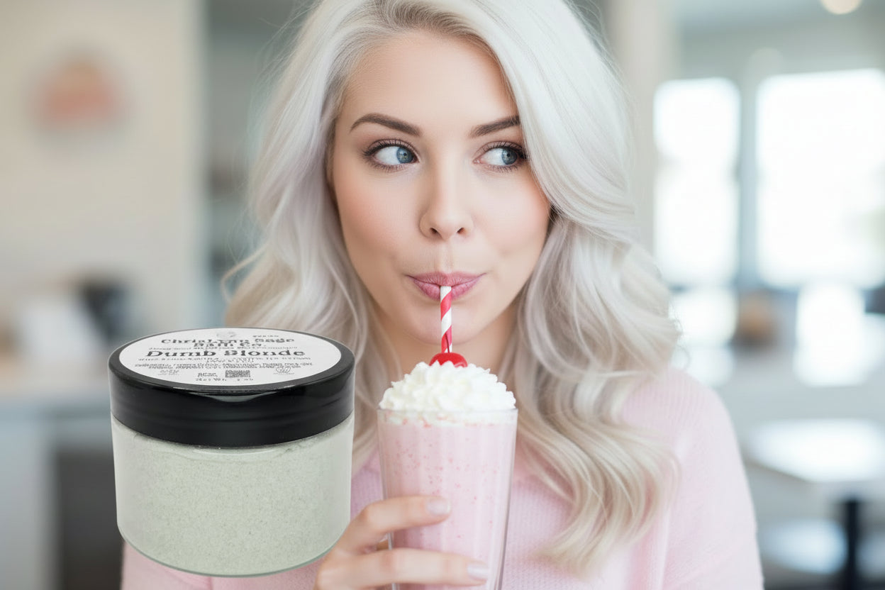 Dumb Blonde Dusting Powder - Ripe Strawberries + Vanilla Ice Cream + Raw Sugar