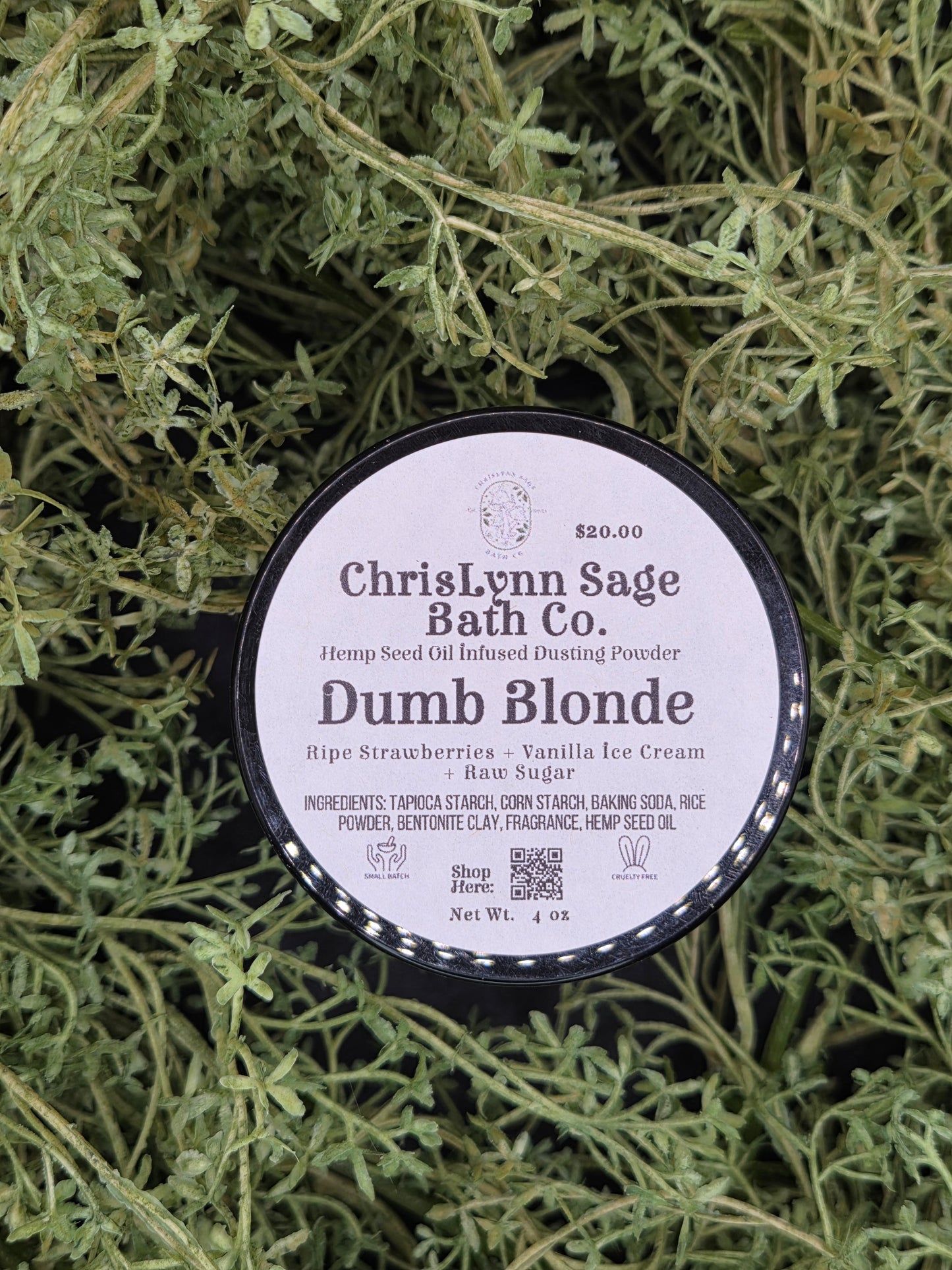 Dumb Blonde Dusting Powder - Ripe Strawberries + Vanilla Ice Cream + Raw Sugar
