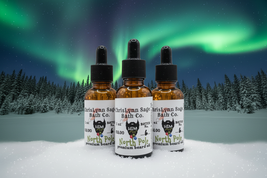 North Pole HIM premium beard oil - Orange + Carnation + Balsam Fir + Pine + Cedar
