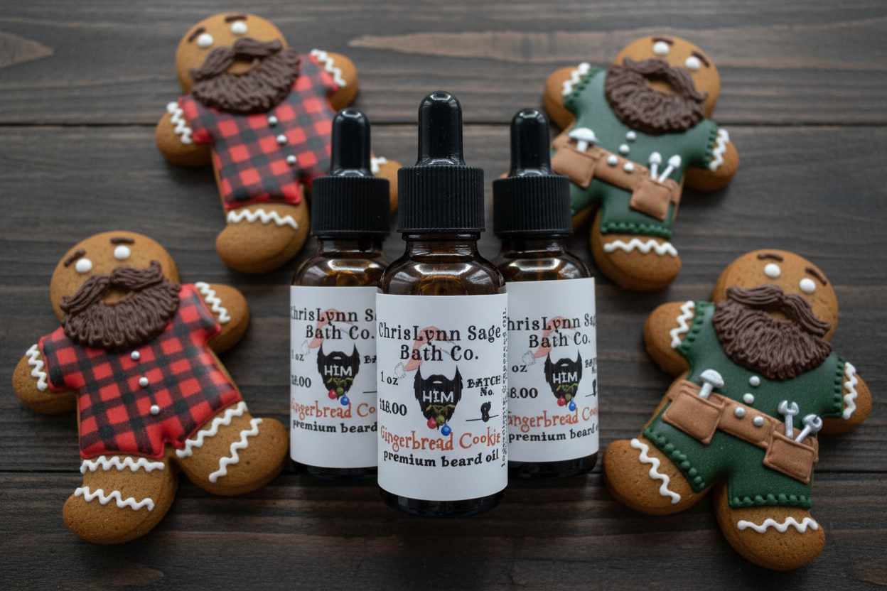 Gingerbread Cookie, HIM beard oil - Sugar + Spice + Ginger + Vanilla