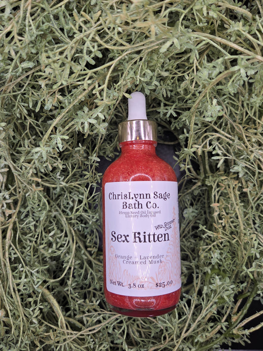 Sex Kitten Shimmer Body Oil - Orange + Lavender + Creamed Musk