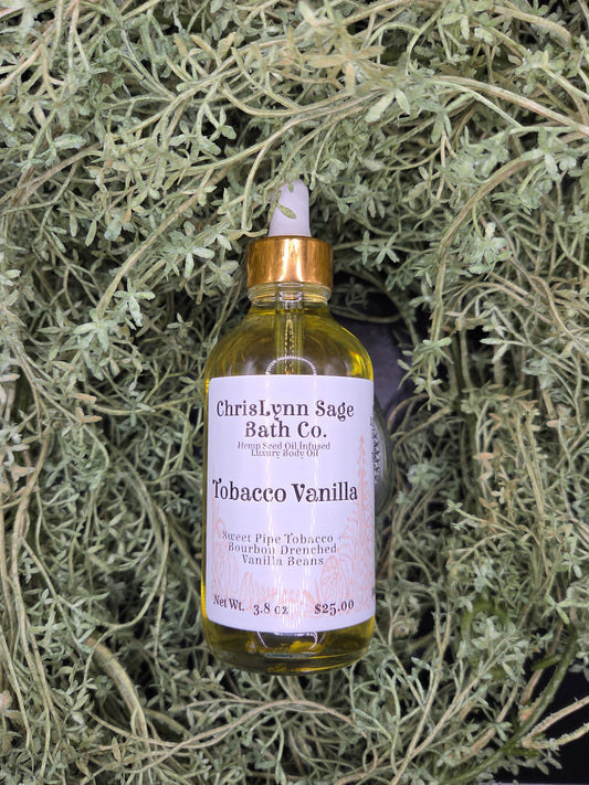 Tobacco Vanilla Body Oil - Sweet Pipe Tobacco + Bourbon Drenched Vanilla Beans