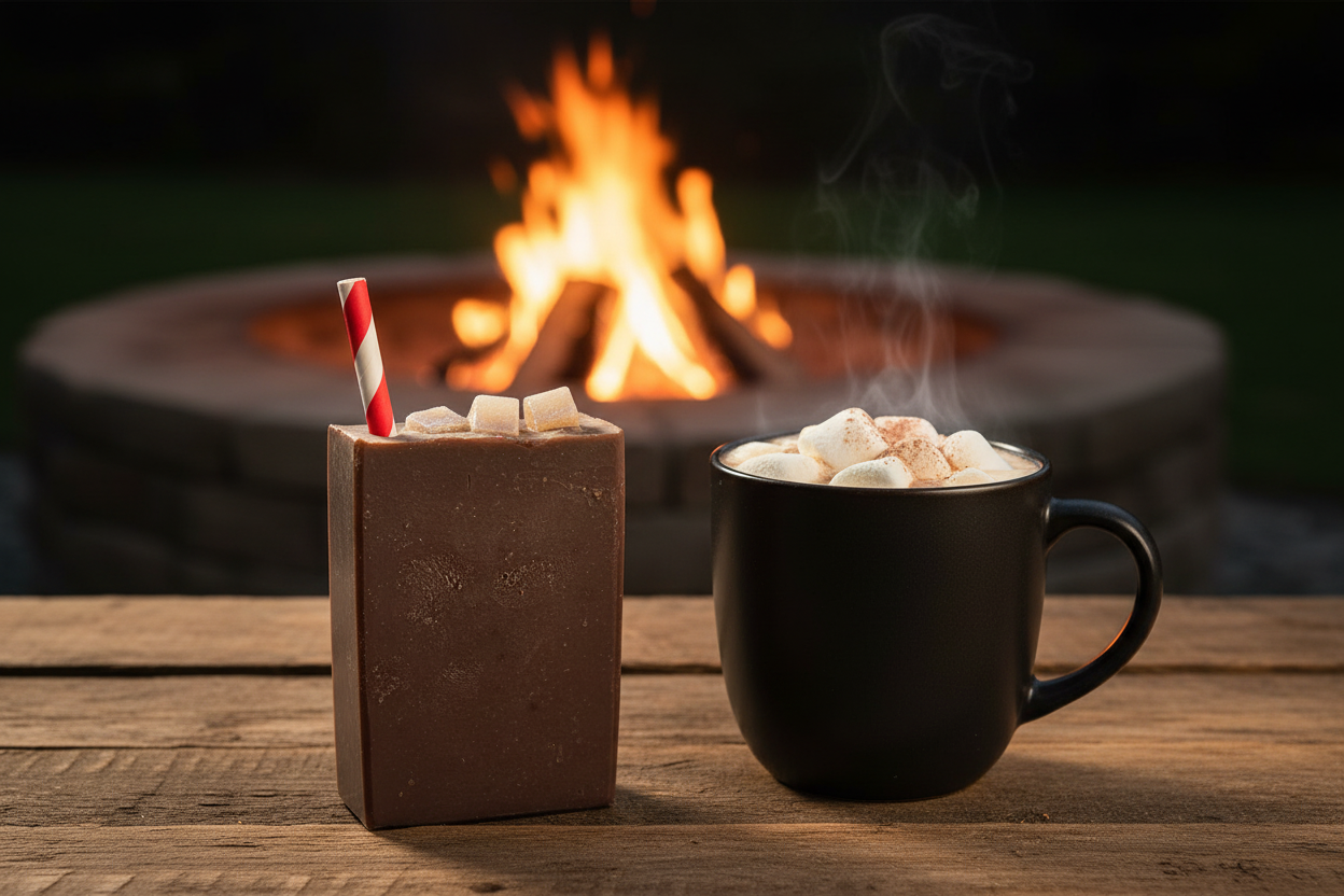 Hot Cocoa SOAP BAR - Rich Dark Chocolate + Fresh Cream + Smooth Butter + Vanilla Bean