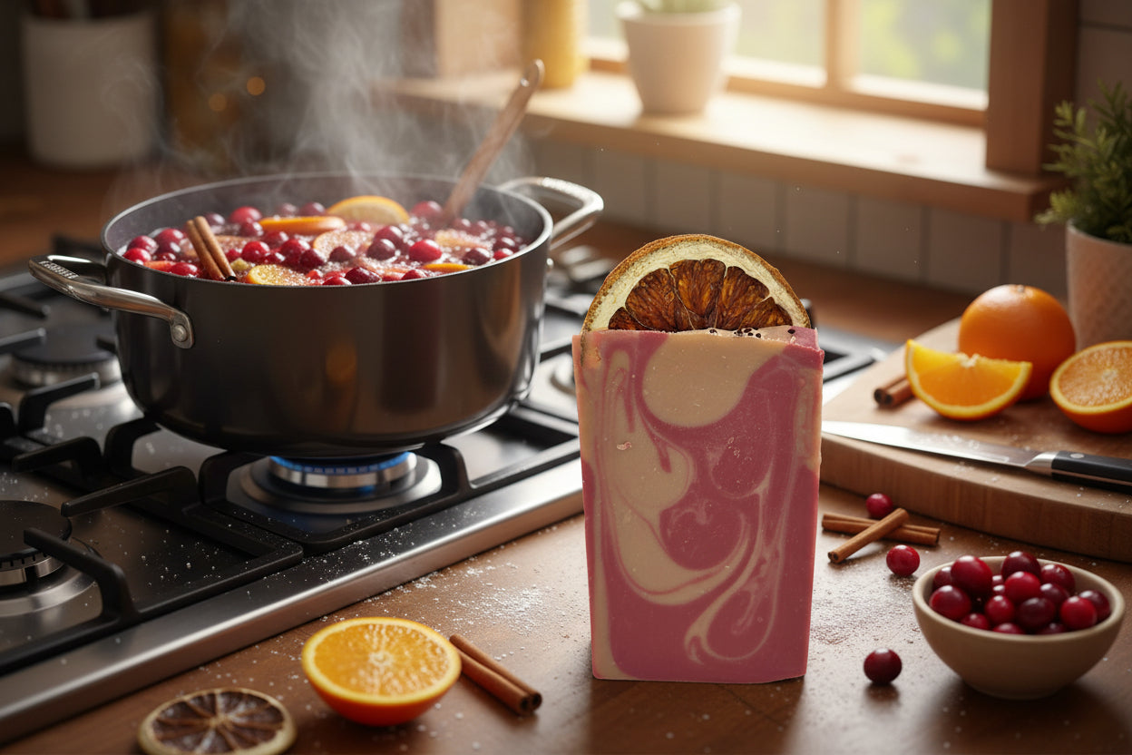 Cranberry Citrus SOAP BAR - Orange + Lemon + Cranberry + Vanilla + Spice + Musk