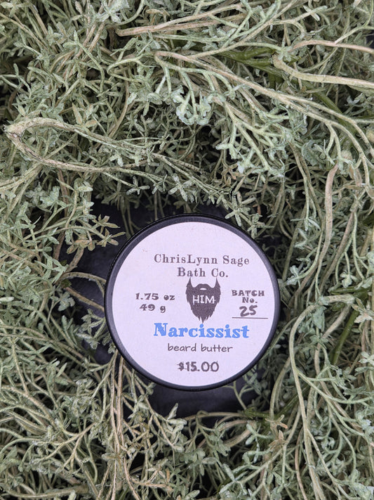 Narcissist - HIM premium beard butter - Ripe Peach + Spicy Cinnamon + Rich Sandalwood
