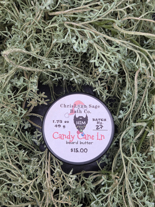 Candy Cane Ln. - HIM premium beard butter - Cool Peppermint + Warm Vanilla + Sugar