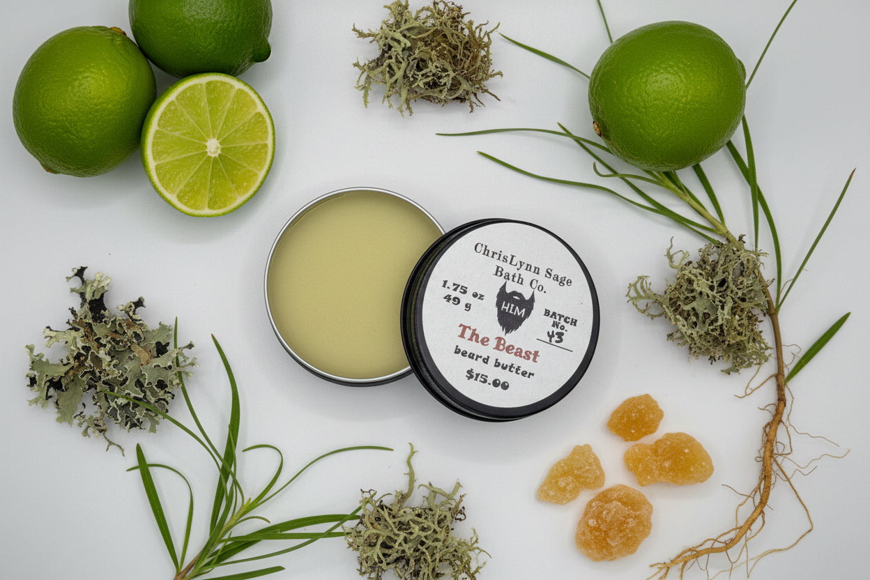 The Beast - HIM premium beard butter - Lime + Vetiver + Oakmoss + Frankincense